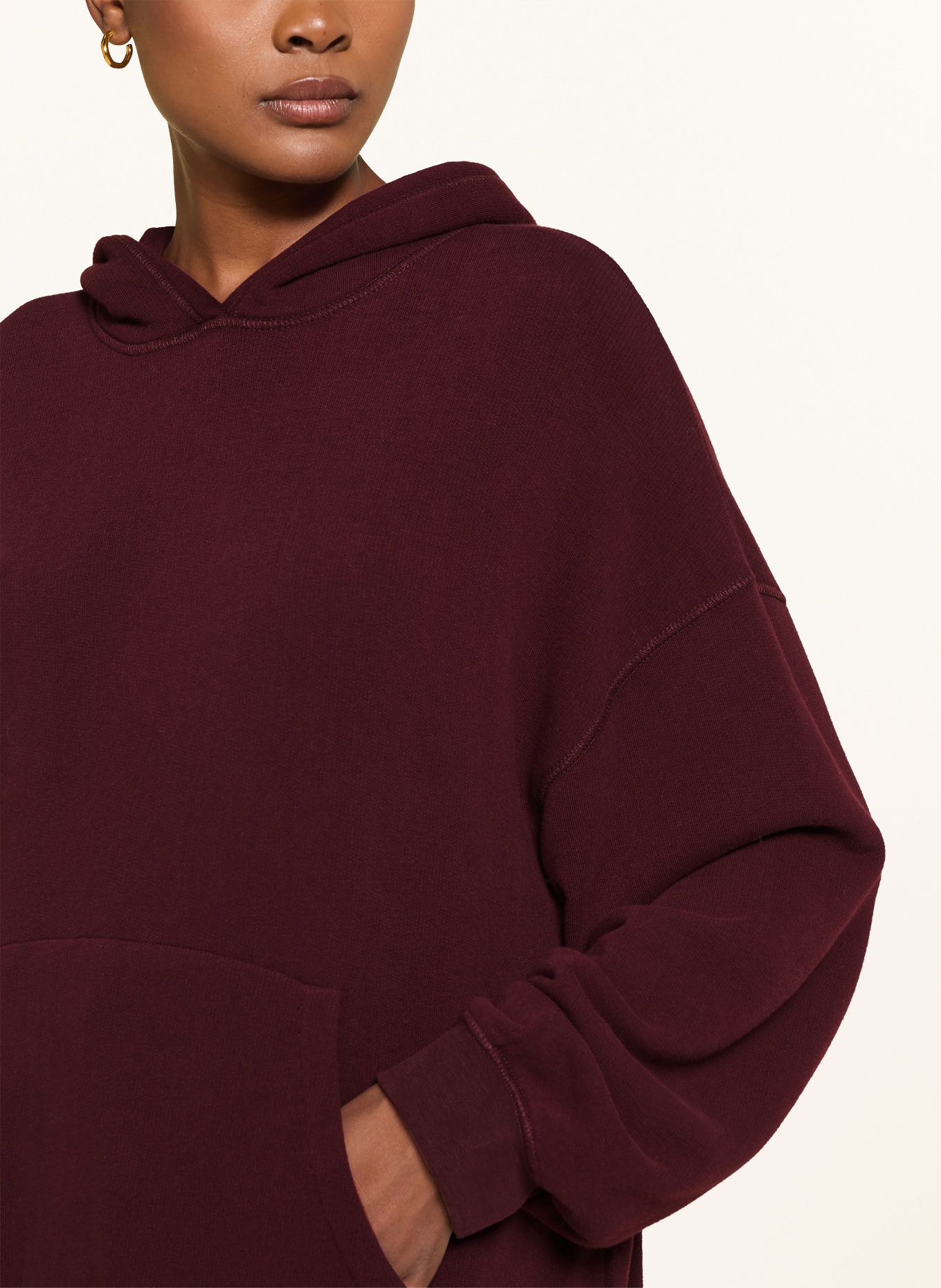 American Vintage Oversized hoodie ATUBAY: DONKERROOD