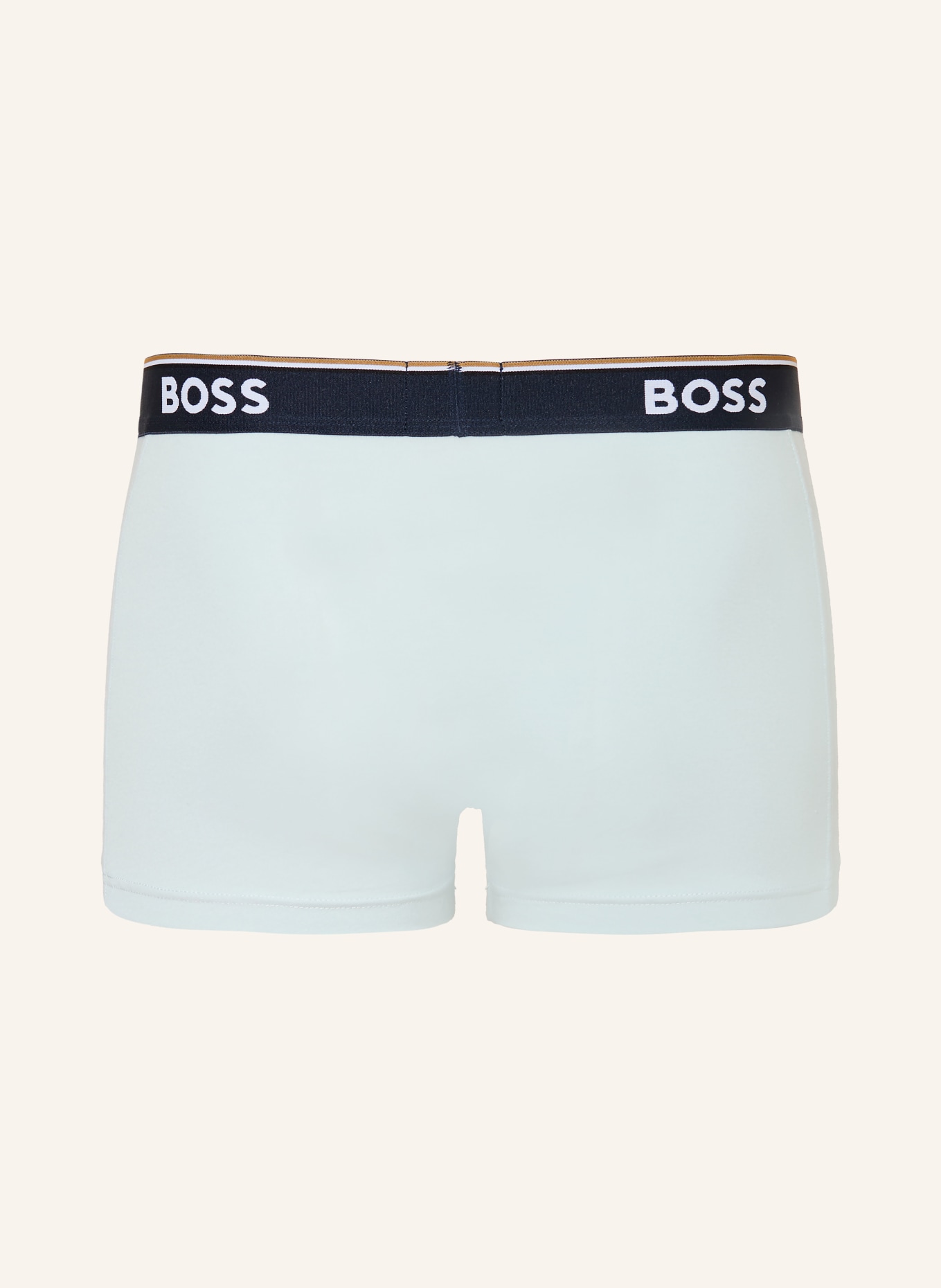 BOSS 3er-Pack Boxershorts POWER: DUNKELBLAU / BLAUGRAU / HELLBLAU