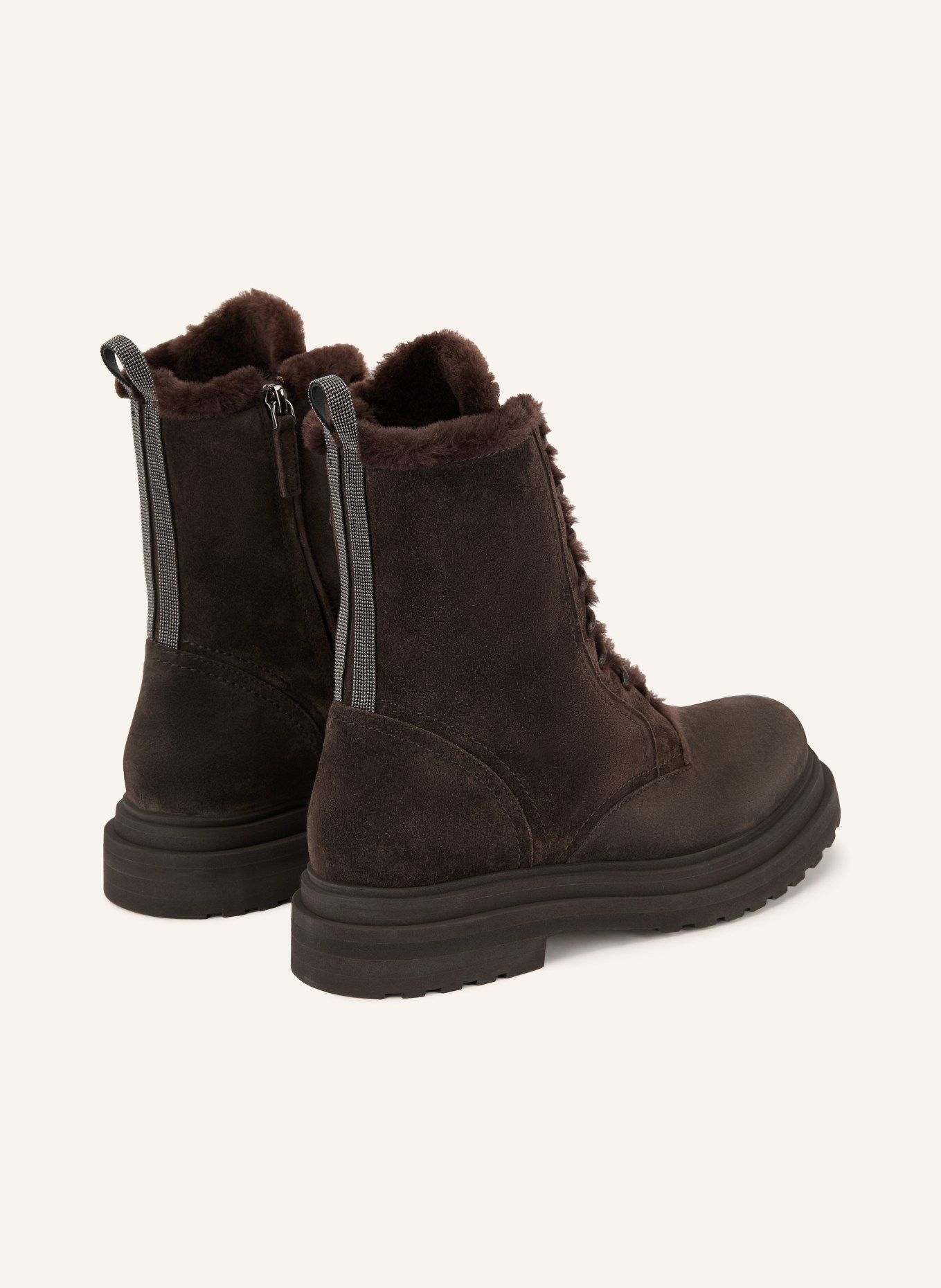 BRUNELLO CUCINELLI Schnürboots: MARRON FONCÉ