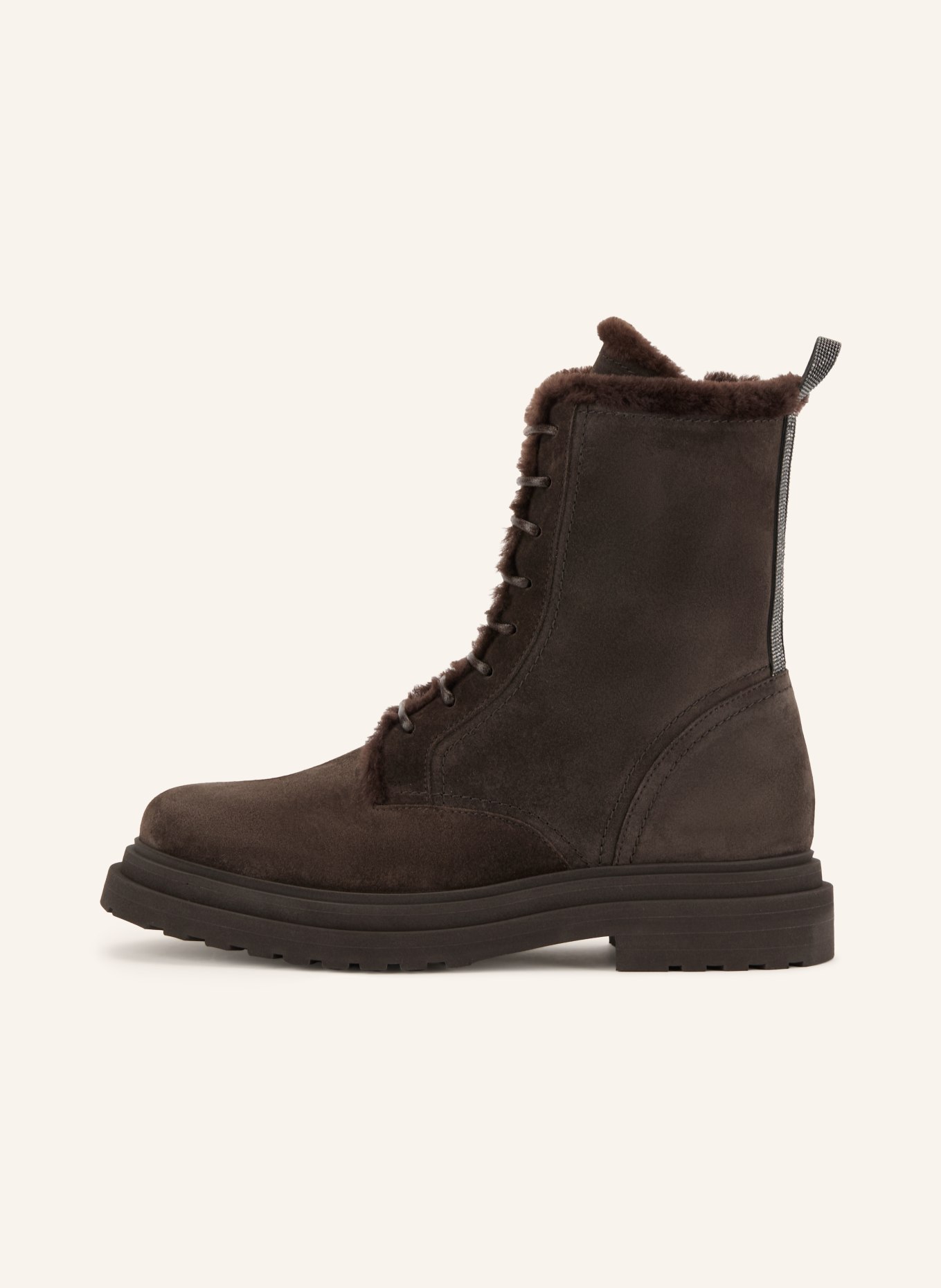 BRUNELLO CUCINELLI Schnürboots: MARRON FONCÉ