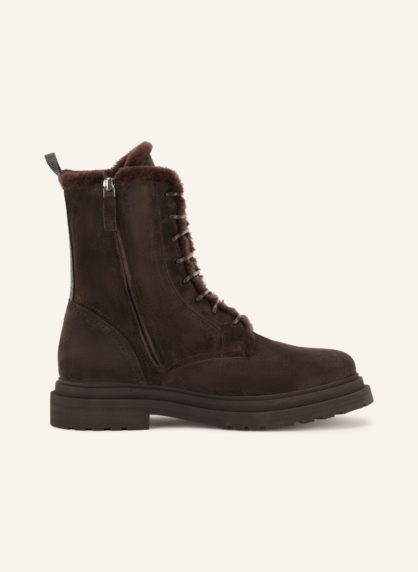 BRUNELLO CUCINELLI Schnürboots: MARRON FONCÉ