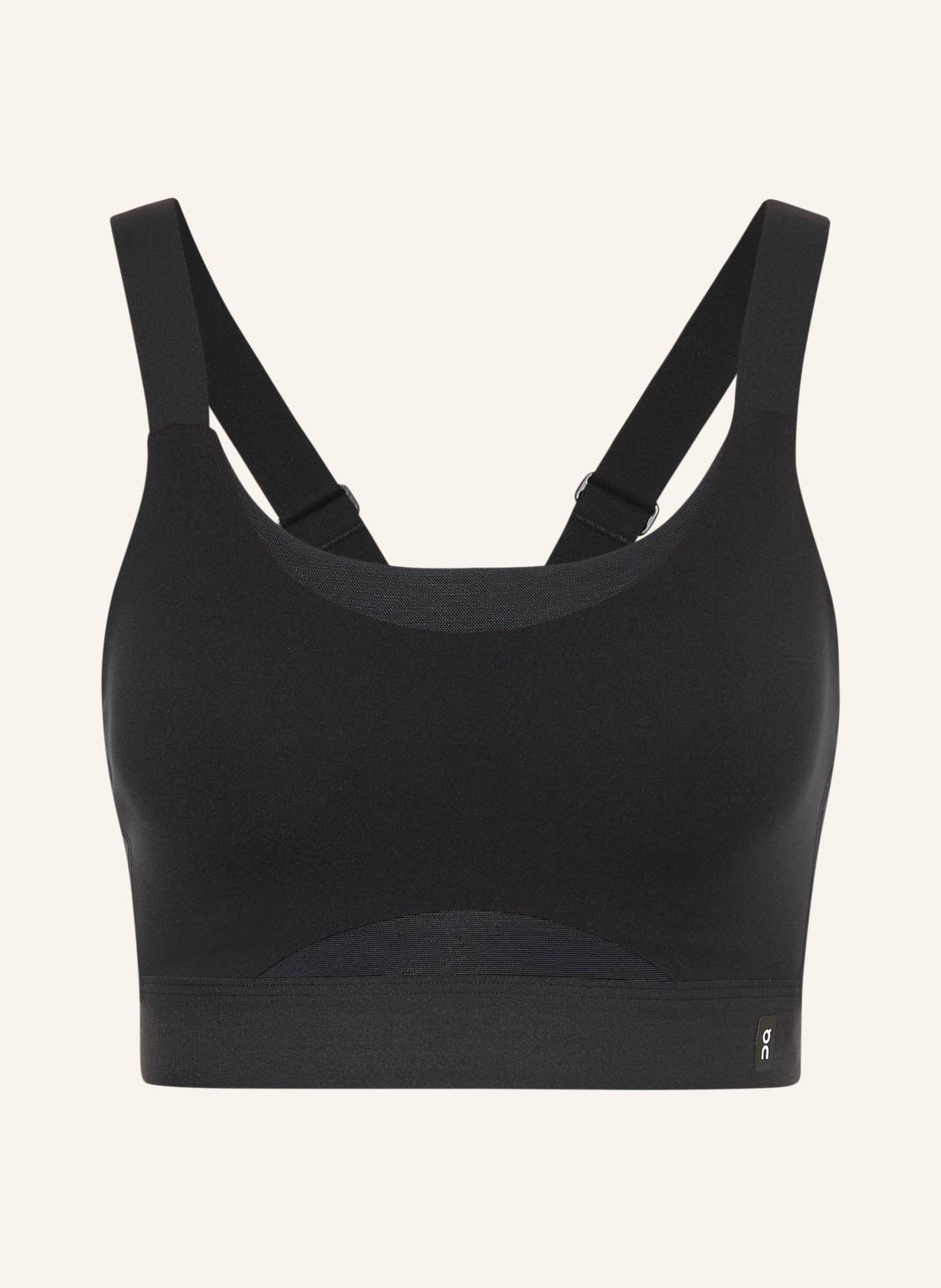 On Sport-bh PERFORMANCE met mesh: ZWART