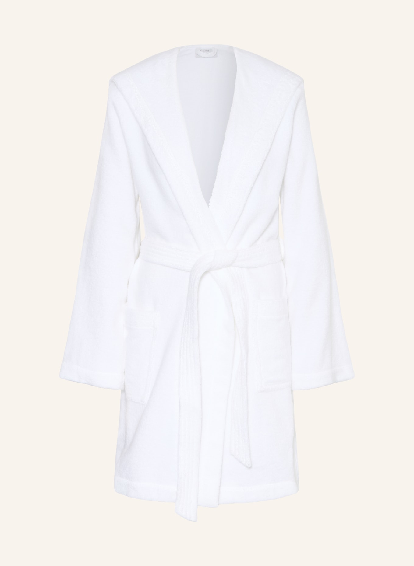 weseta switzerland Unisex hooded bathrobe: WHITE