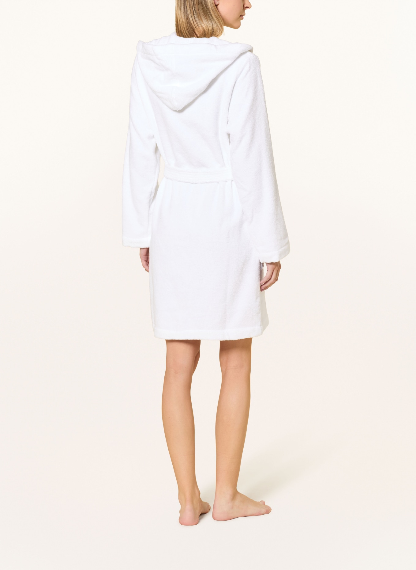 weseta switzerland Unisex hooded bathrobe: WHITE