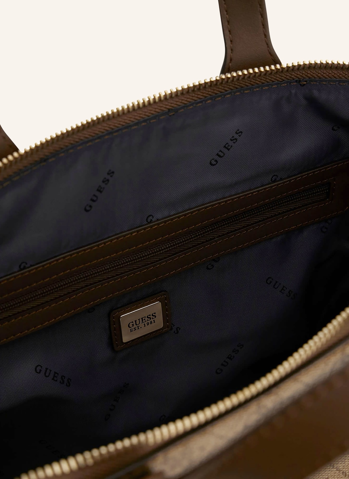 GUESS FOLLIE SMALL handbag: BEIGE / BROWN / TAUPE