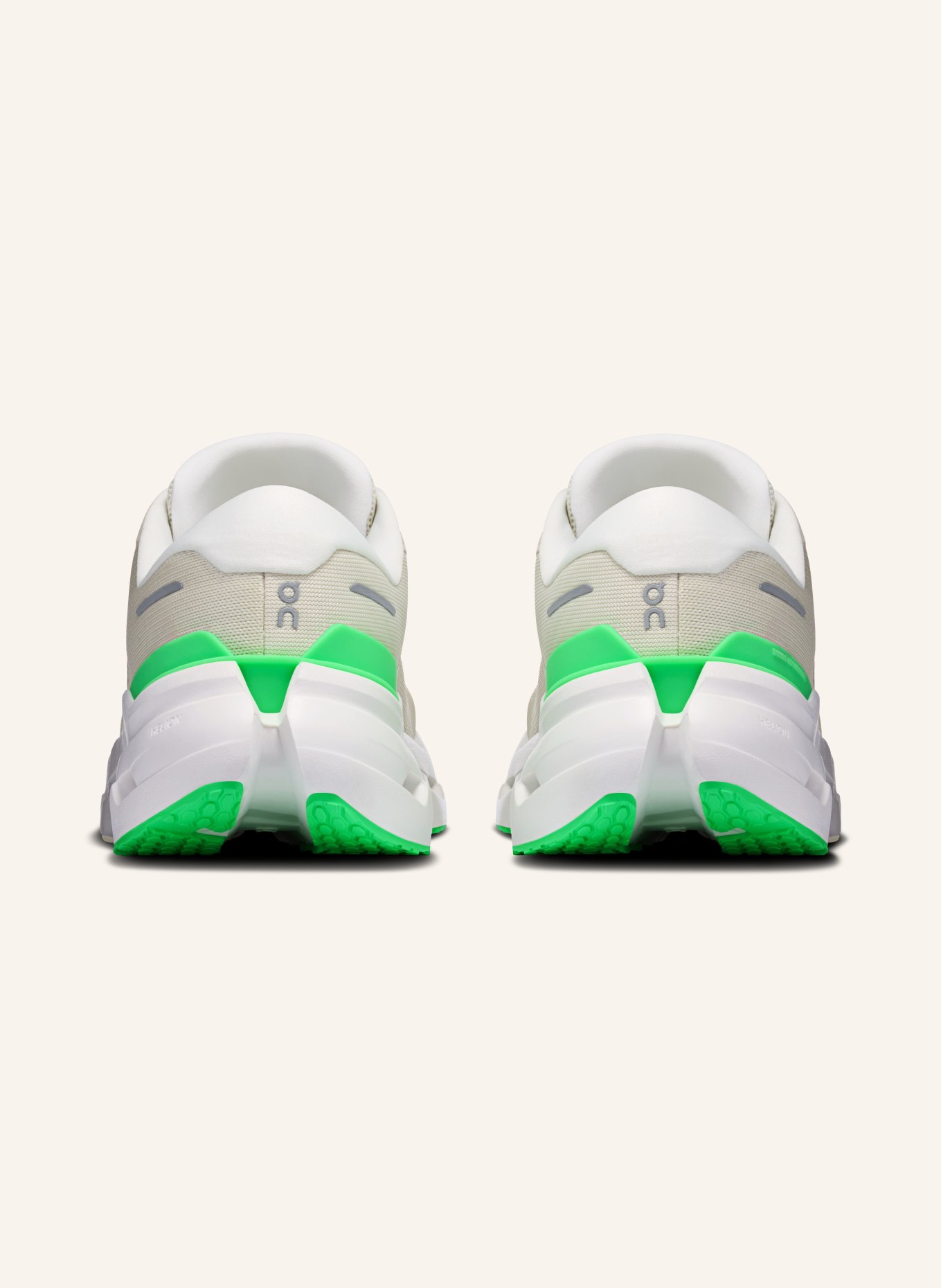 On CLOUDRUNNER 3 running shoes: WHITE / NEON GREEN