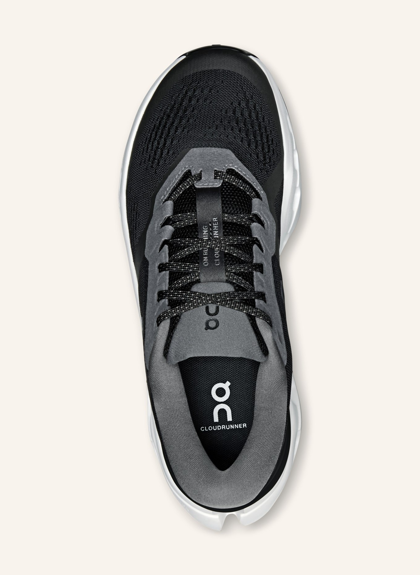 On Buty do biegania CLOUDRUNNER 3: CZARNY / CZIEMNOSZARY