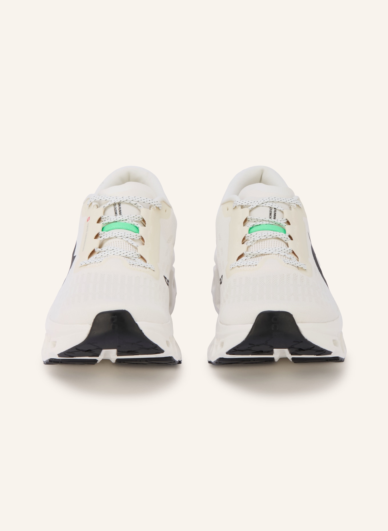 On Hardloopschoenen CLOUDMONSTER 3: WIT / BEIGE / NEONGROEN
