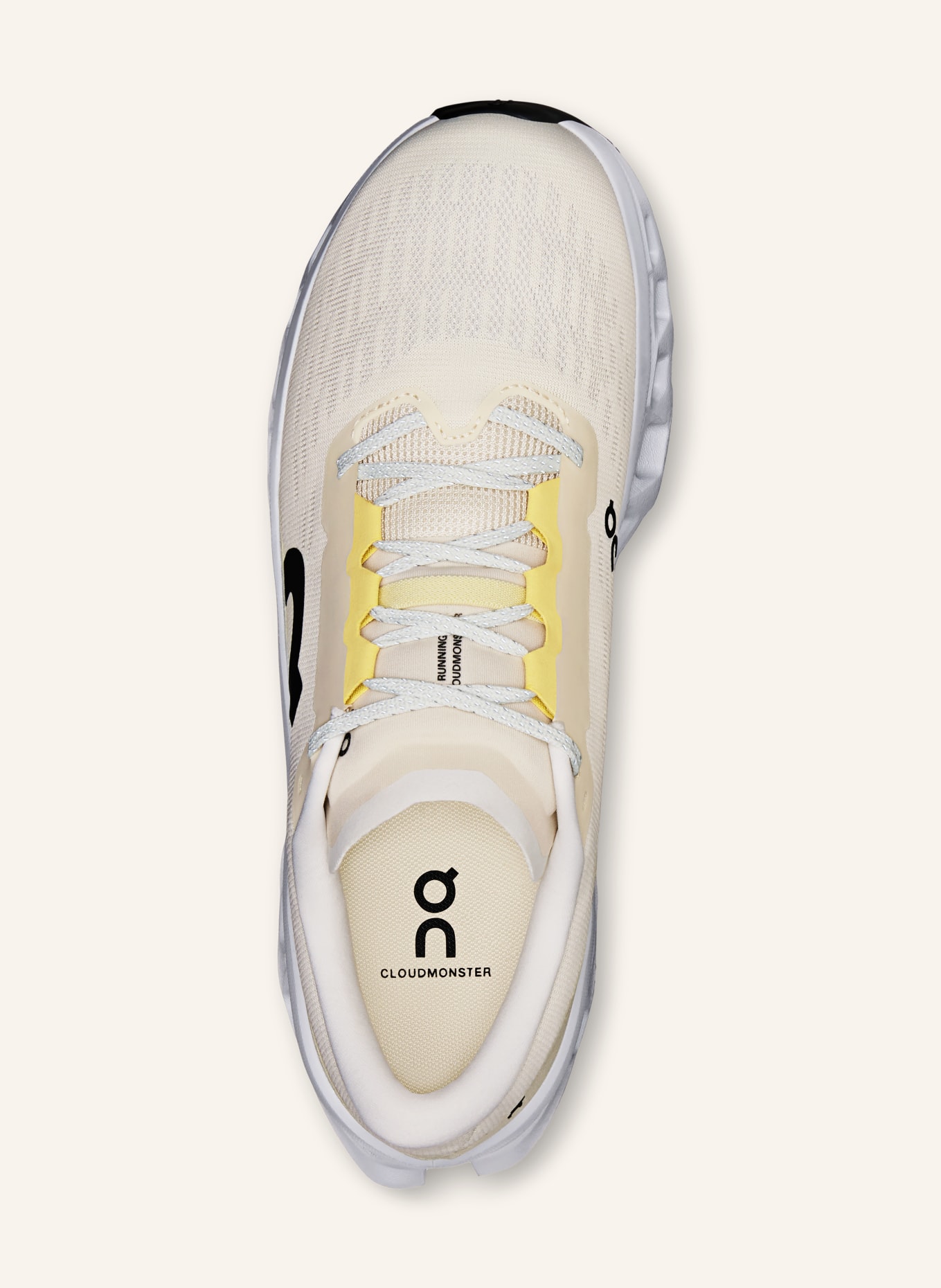 On CLOUDMONSTER 3 Running Shoes: LIGHT YELLOW / BEIGE / DARK YELLOW