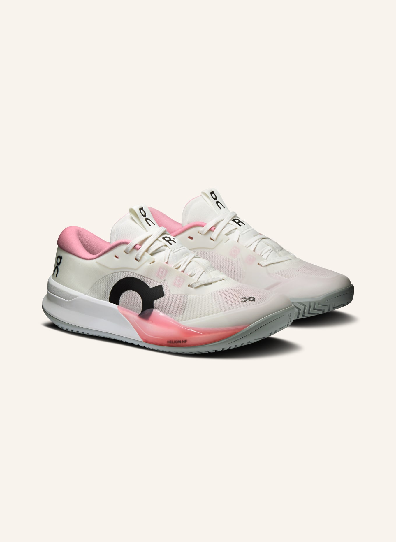 On Tennisschuhe THE ROGER PRO 3 CLAY: WEISS / ROSA / SCHWARZ