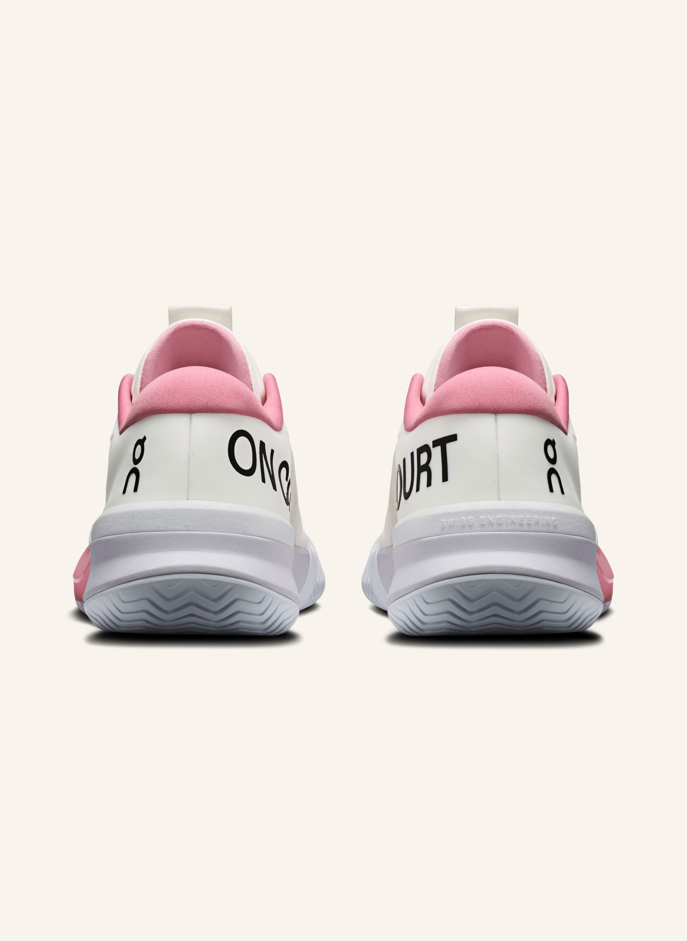 On Tennisschuhe THE ROGER PRO 3 CLAY: WEISS / ROSA / SCHWARZ