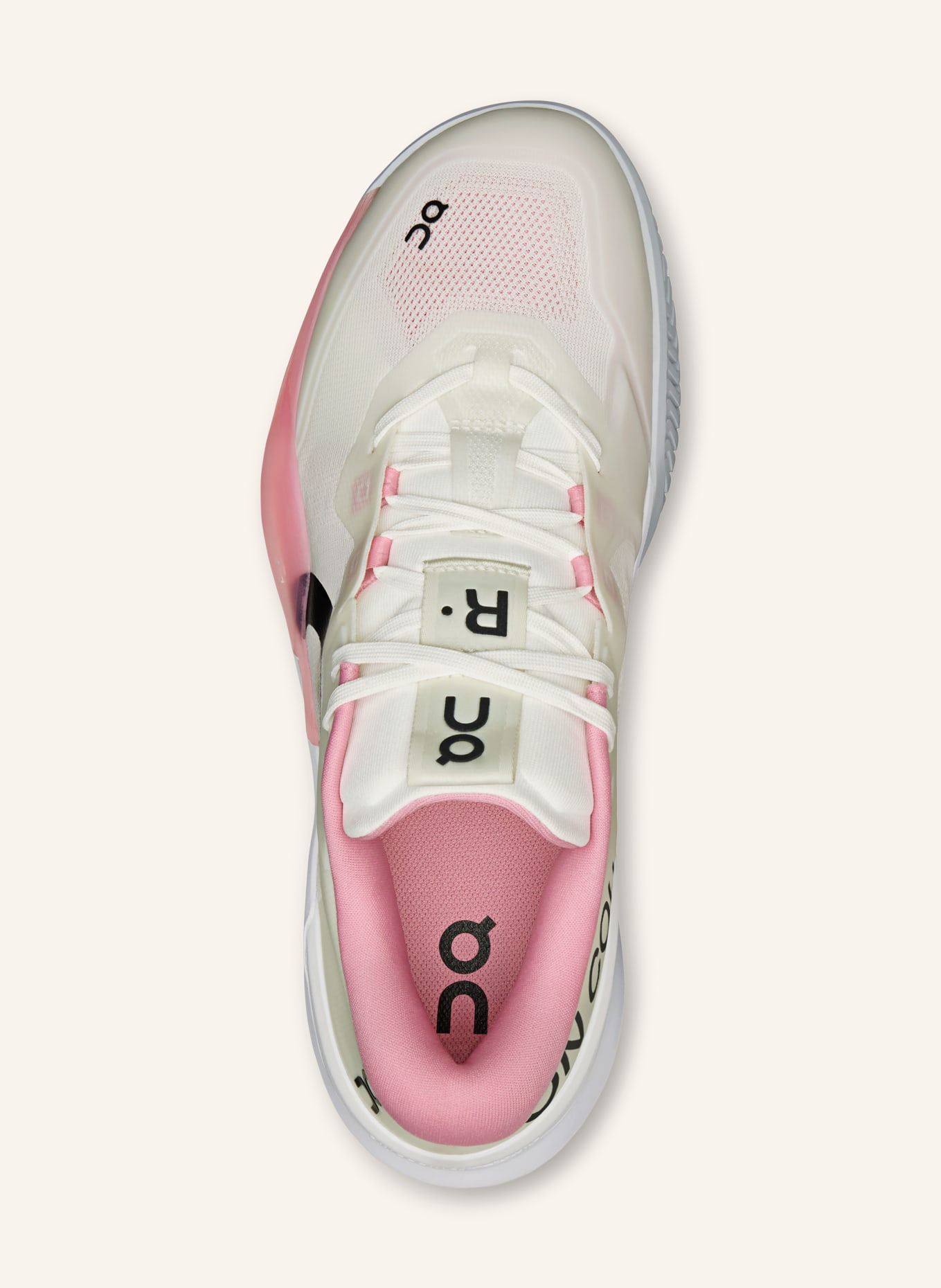 On Tennisschuhe THE ROGER PRO 3 CLAY: WEISS / ROSA / SCHWARZ
