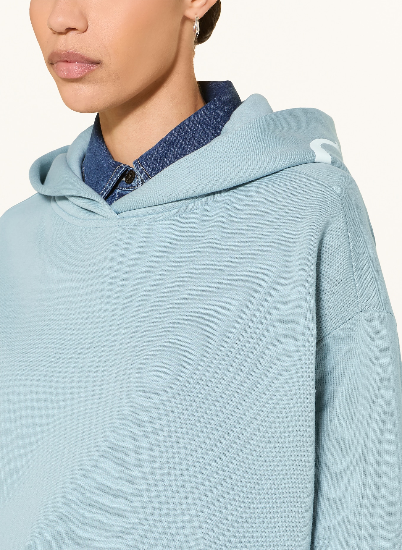 CLOSED hoodie: LICHTBLAUW