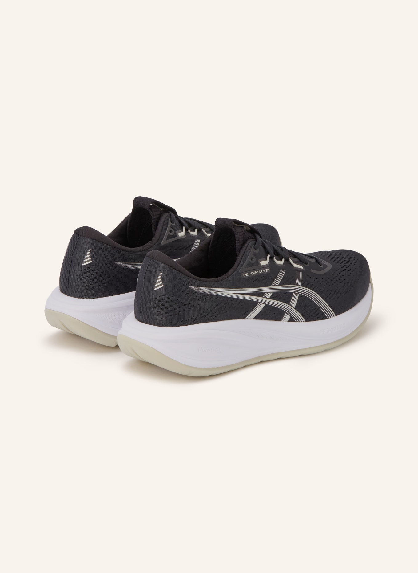ASICS Chaussures de course GEL-CUMULUS 28: NOIR / BLANC