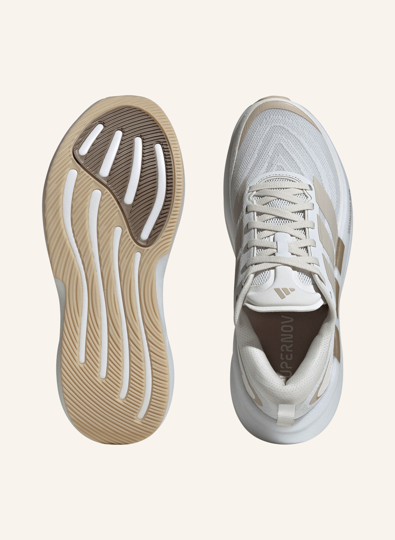 adidas Buty do biegania SUPERNOVA GLIDE W: BIAŁY / BEŻOWY