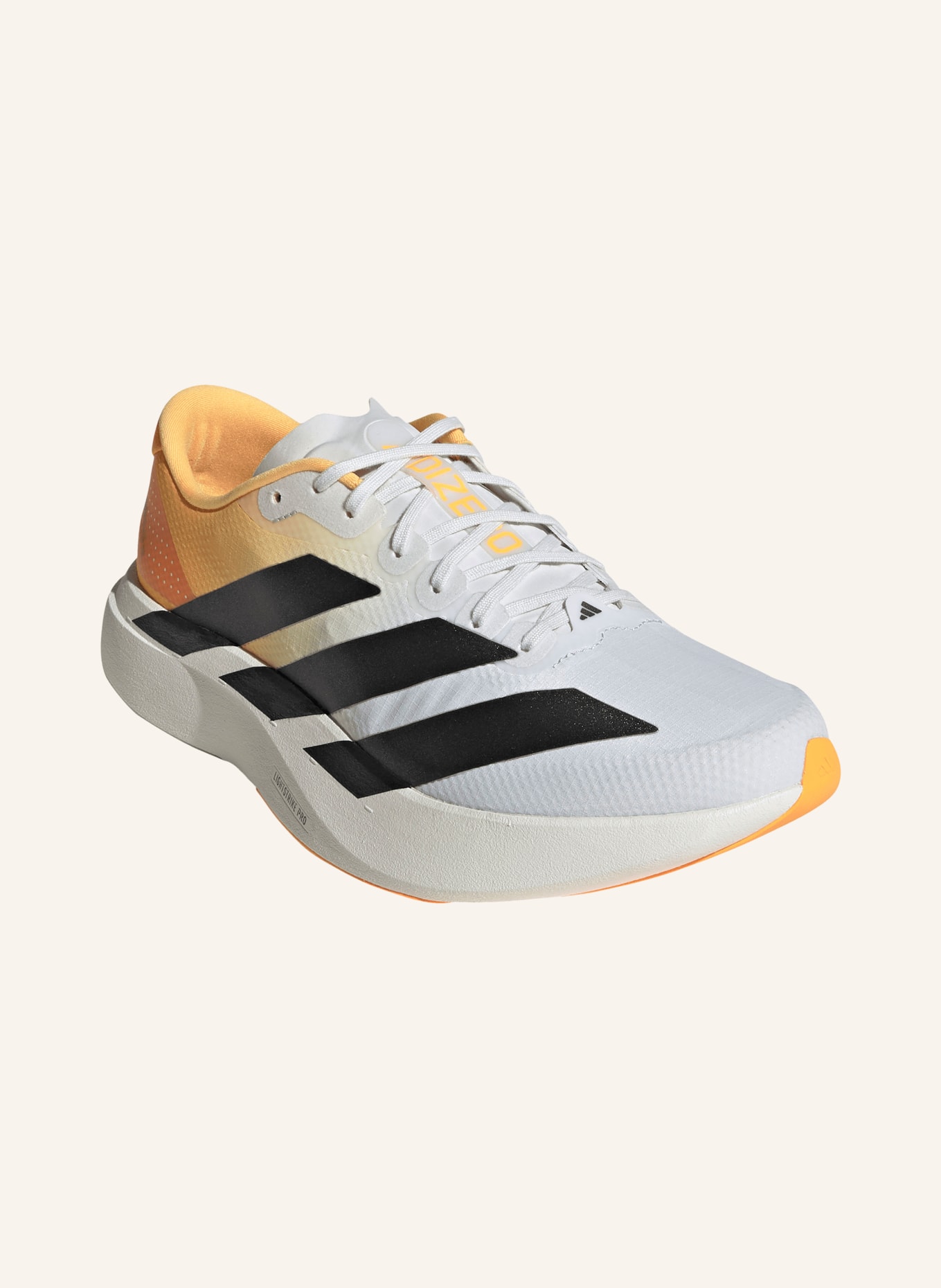 adidas Laufschuhe ADIZERO EVO SL: WEISS / NEONORANGE / SCHWARZ