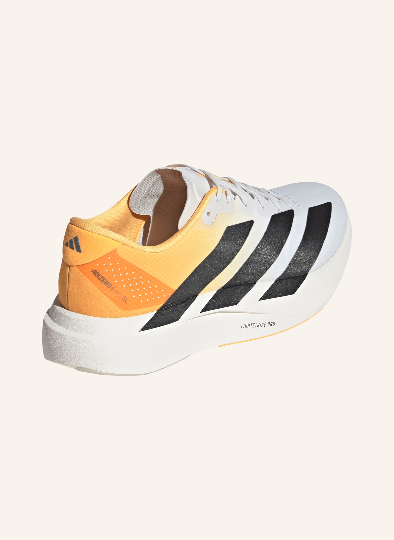 adidas Laufschuhe ADIZERO EVO SL: WEISS / NEONORANGE / SCHWARZ