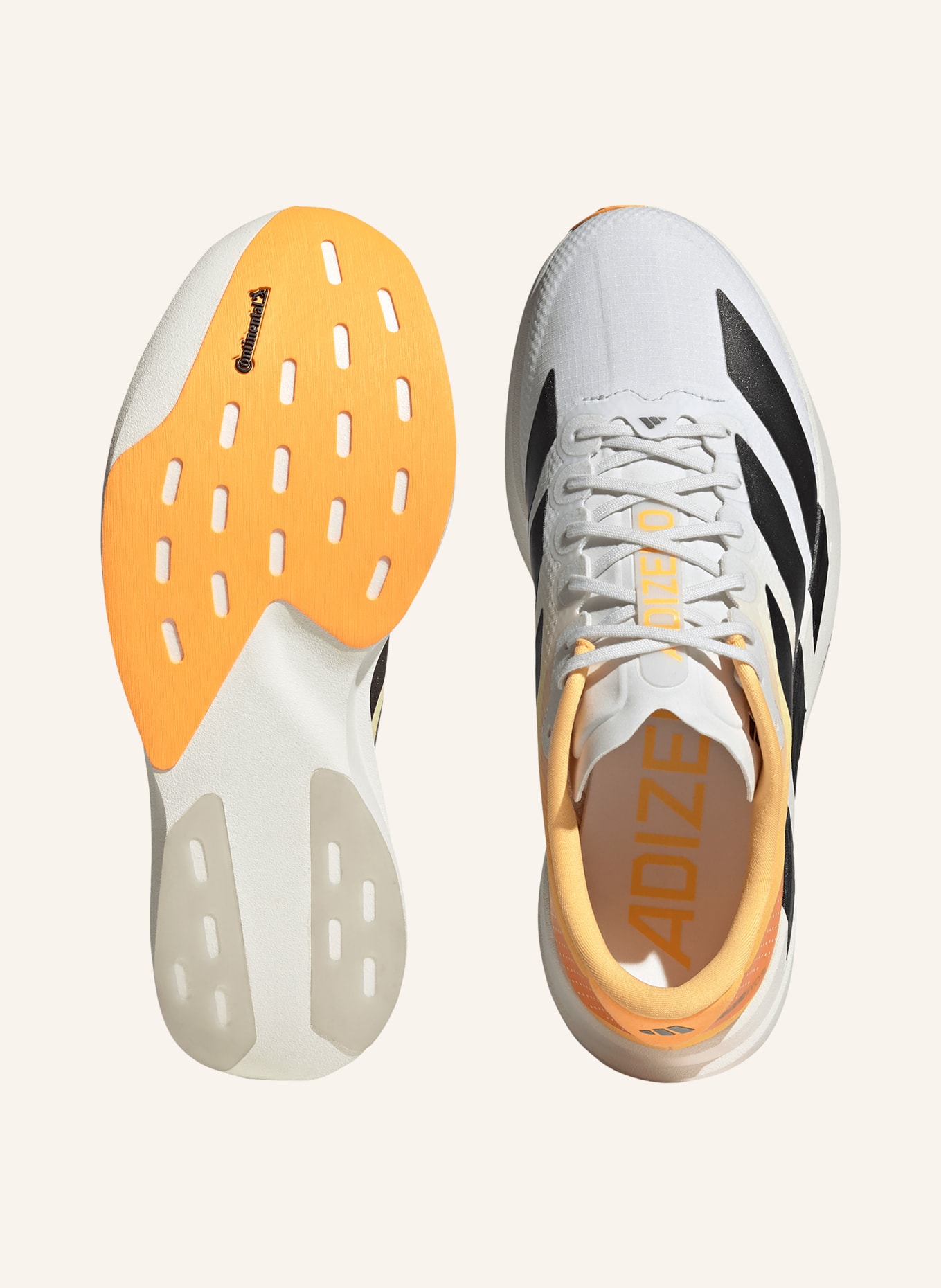 adidas Laufschuhe ADIZERO EVO SL: WEISS / NEONORANGE / SCHWARZ