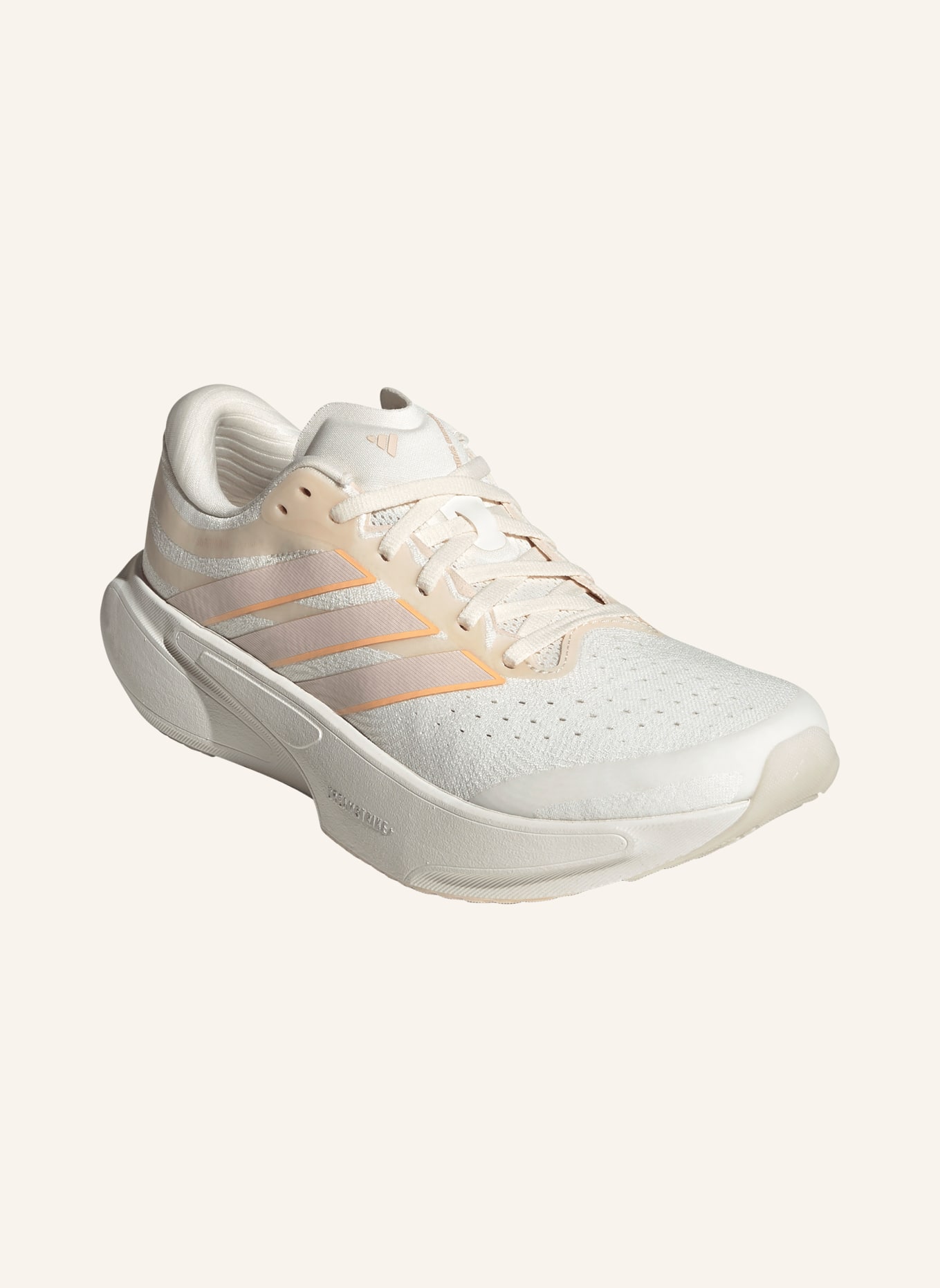 adidas Laufschuhe SUPERNOVA SOLUTION 3: WEISS / HELLORANGE