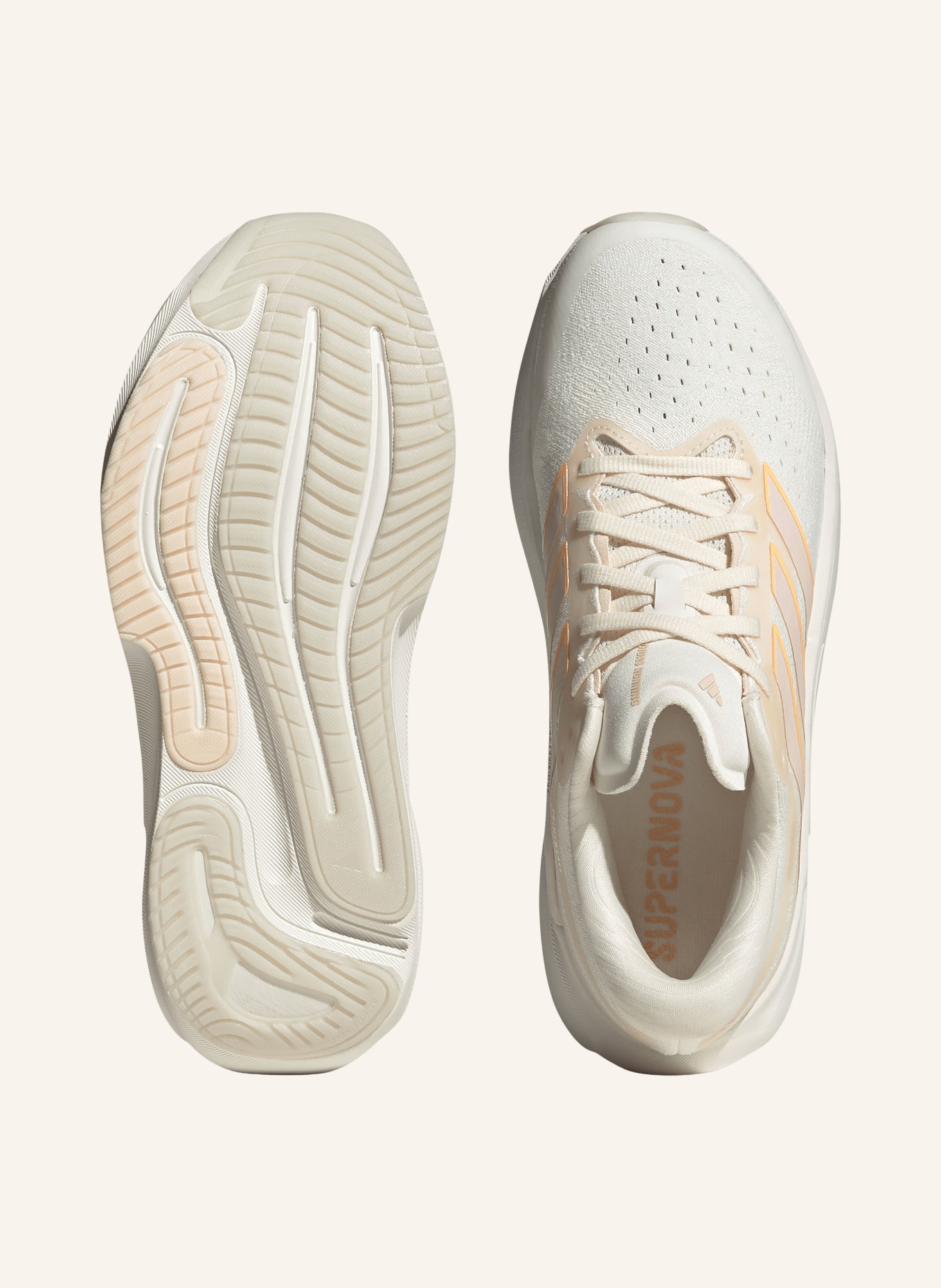 adidas Laufschuhe SUPERNOVA SOLUTION 3: WEISS / HELLORANGE