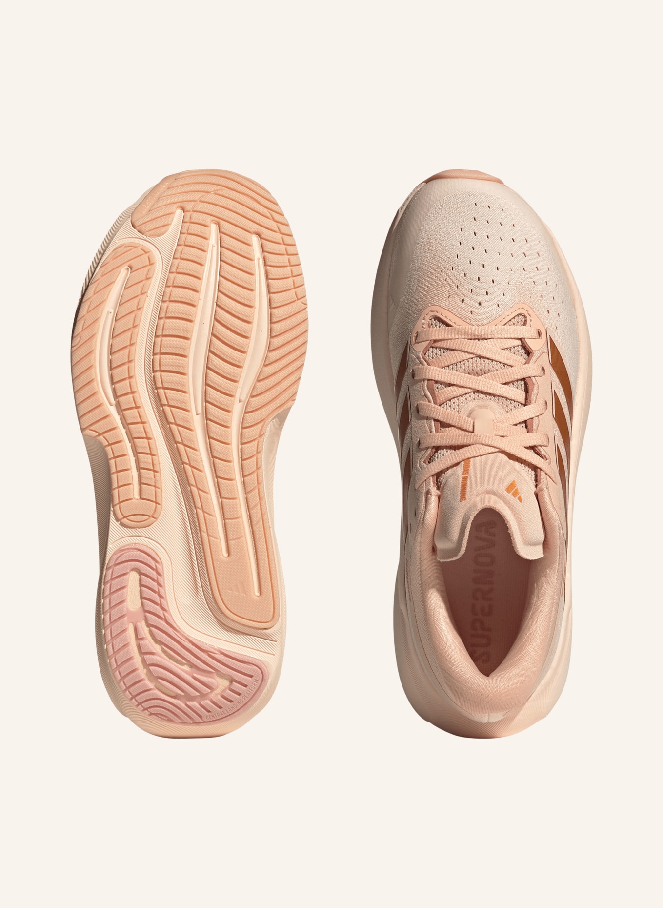 adidas Chaussures de course SUPERNOVA RISE 3: ORANGE CLAIR / ORANGE FONCÉ