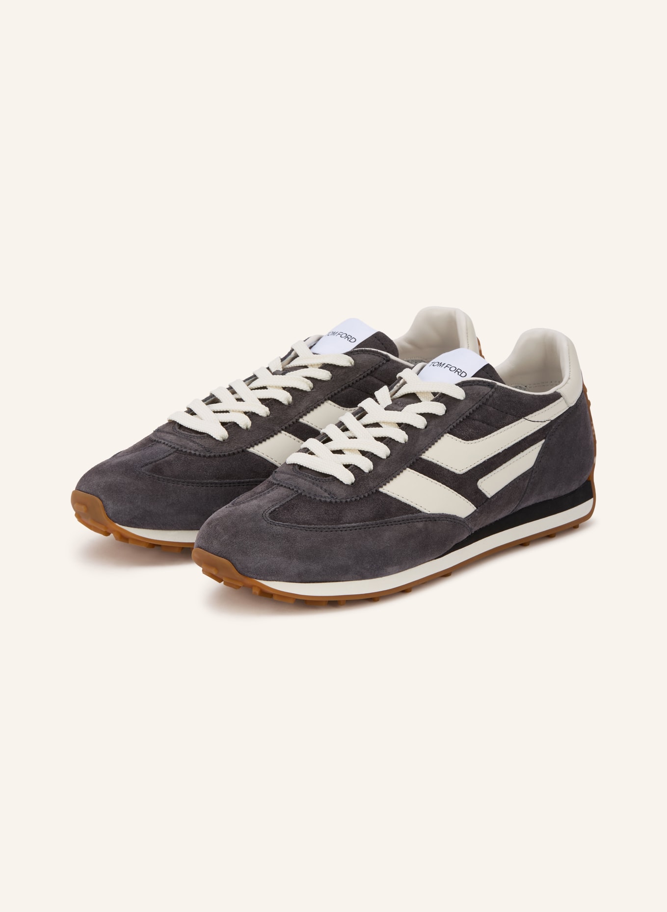TOM FORD MICK sneaker: DARK GRAY / WHITE