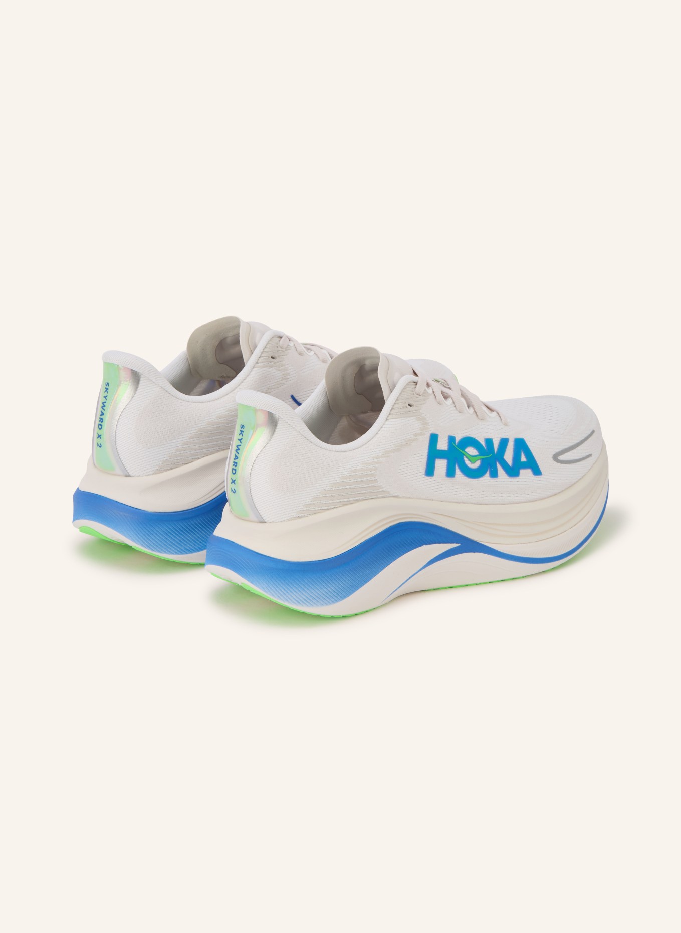 HOKA SKYWARD X 2 Running Shoes: WHITE / GRAY / BLUE