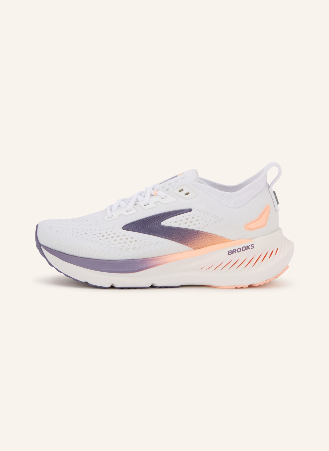 BROOKS Laufschuhe GLYCERIN 23: WEISS / LILA / LACHS