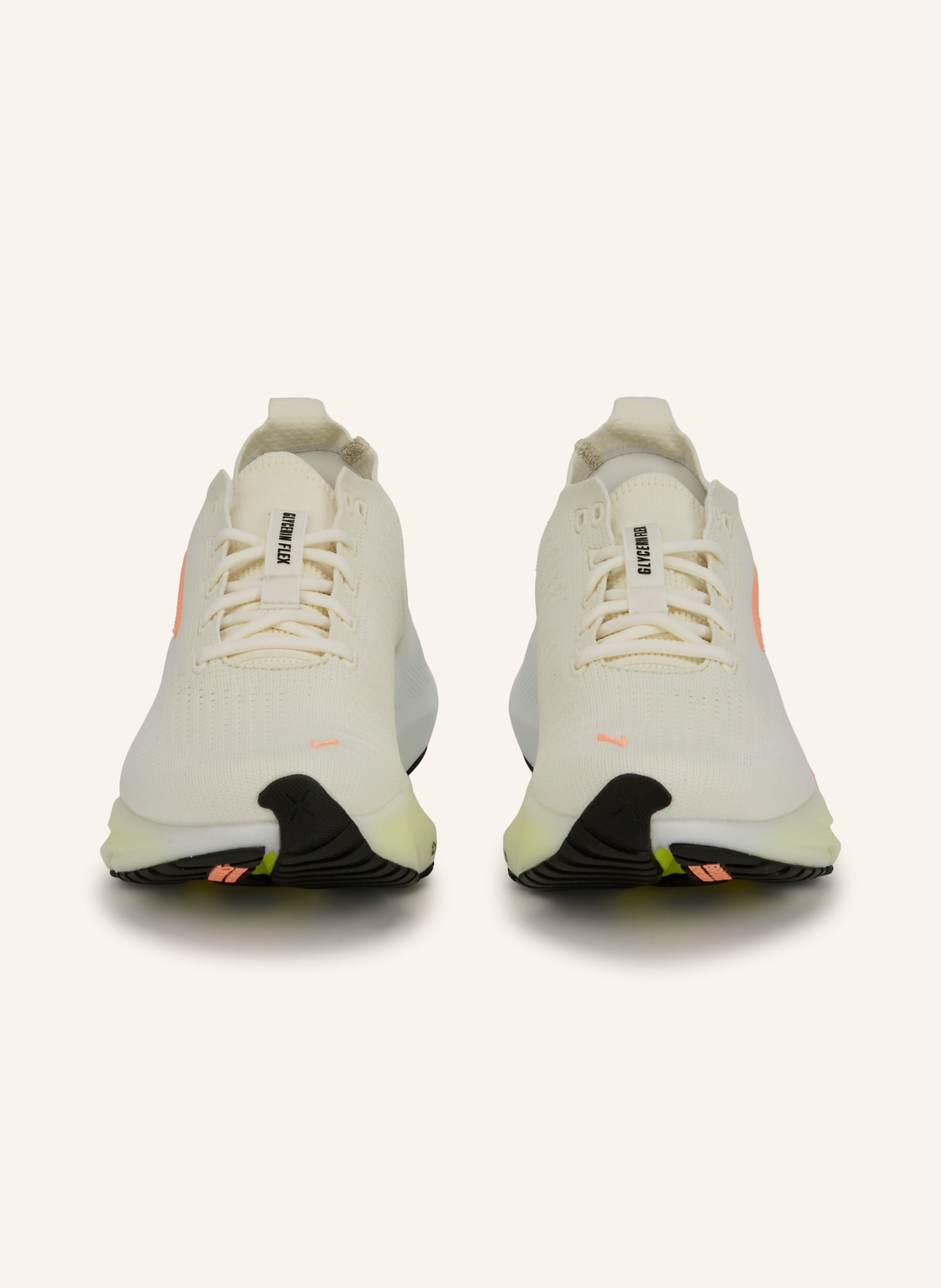 BROOKS Laufschuhe GLYCERIN FLEX: WEISS / HELLORANGE