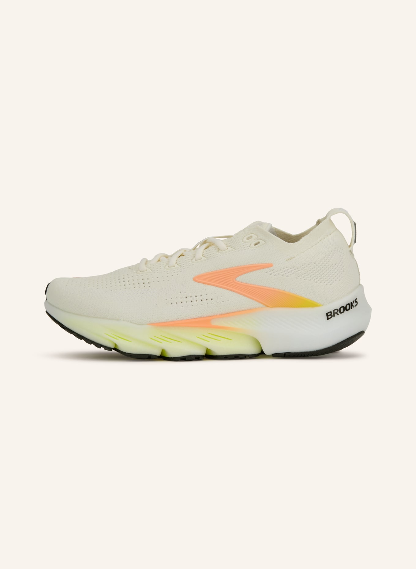 BROOKS Laufschuhe GLYCERIN FLEX: WEISS / HELLORANGE