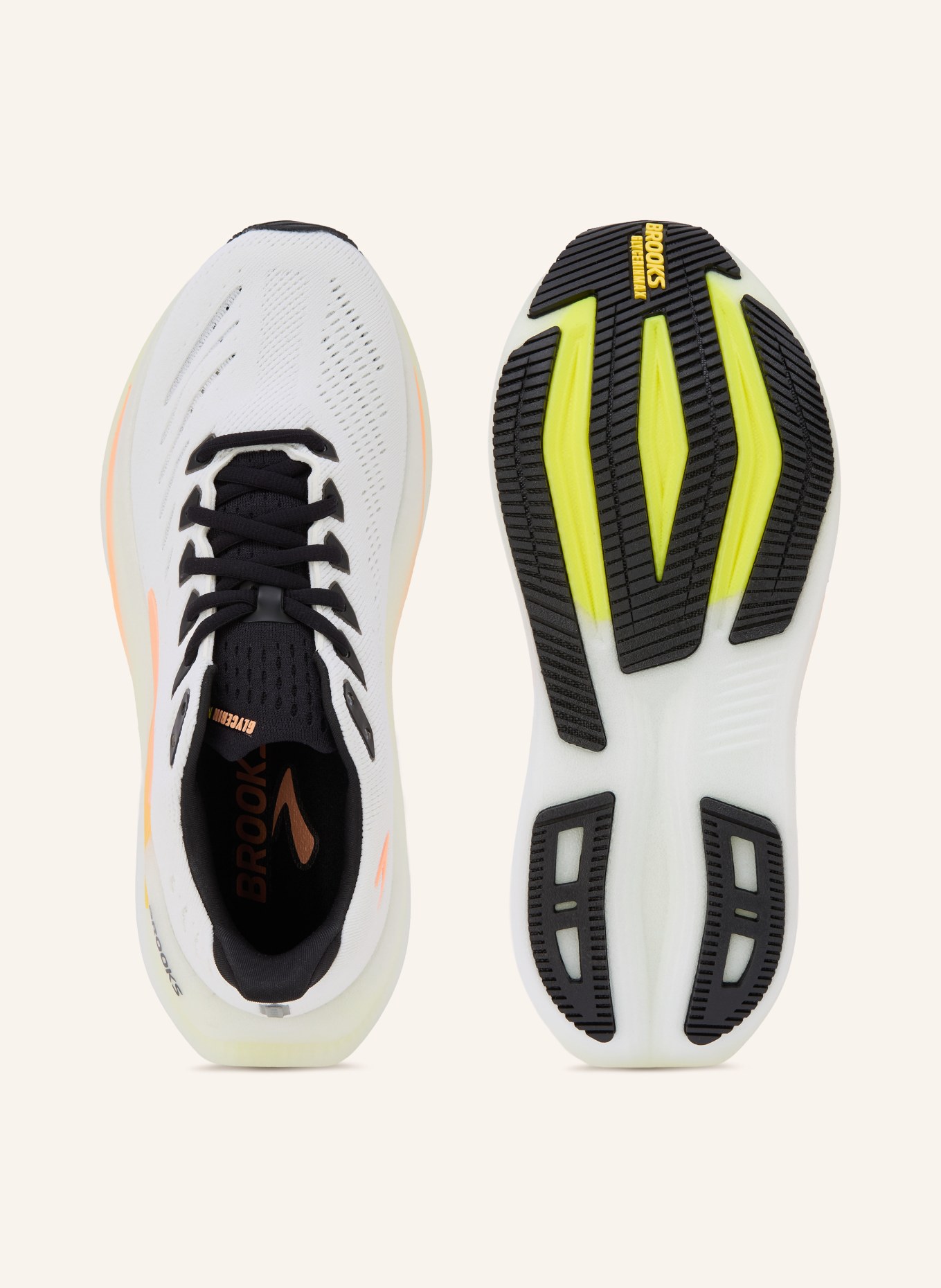 BROOKS Laufschuhe GLYCERIN MAX 2: WEISS / LACHS