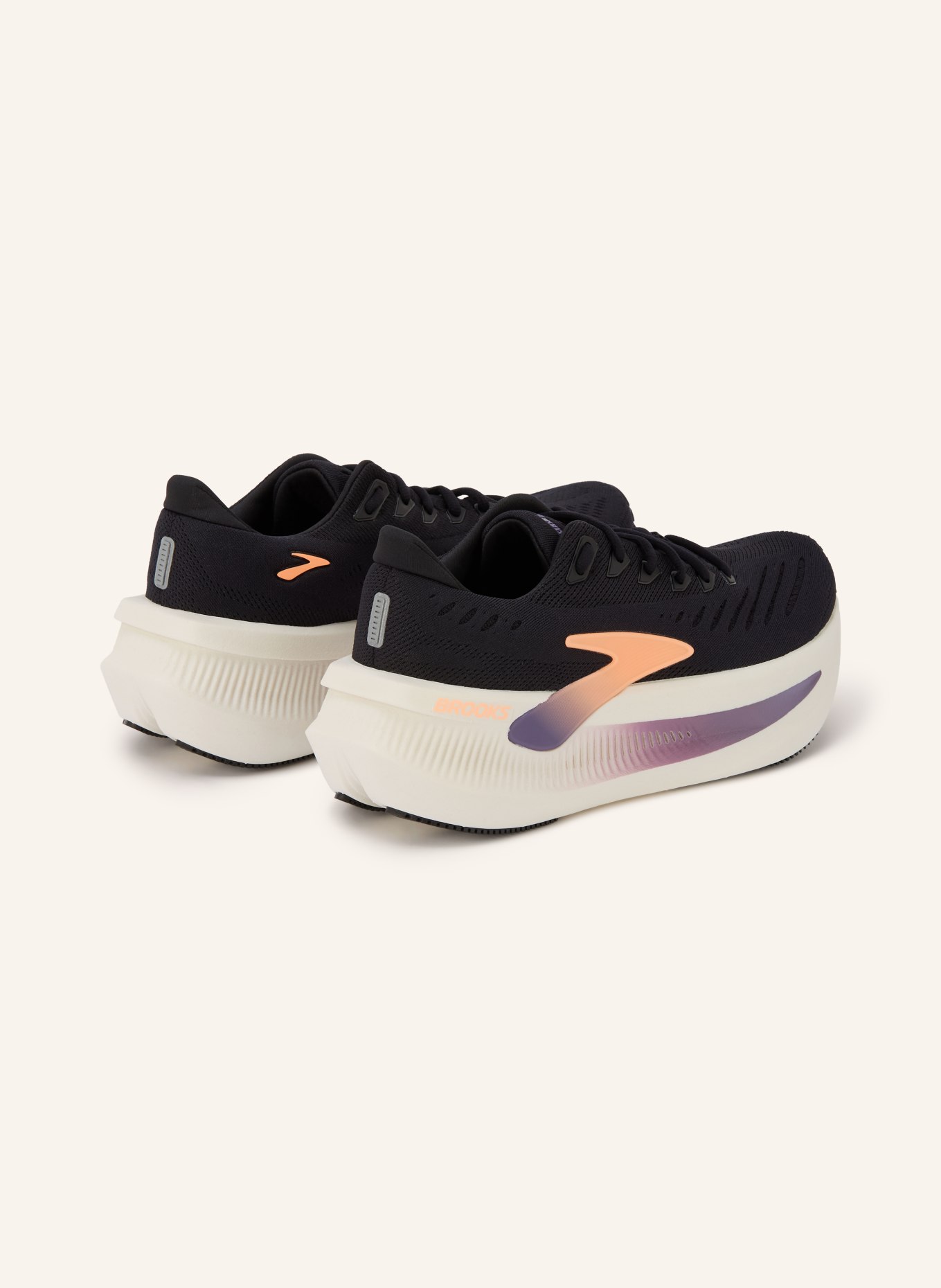 BROOKS Laufschuhe GLYCERIN MAX 2: SCHWARZ / LACHS