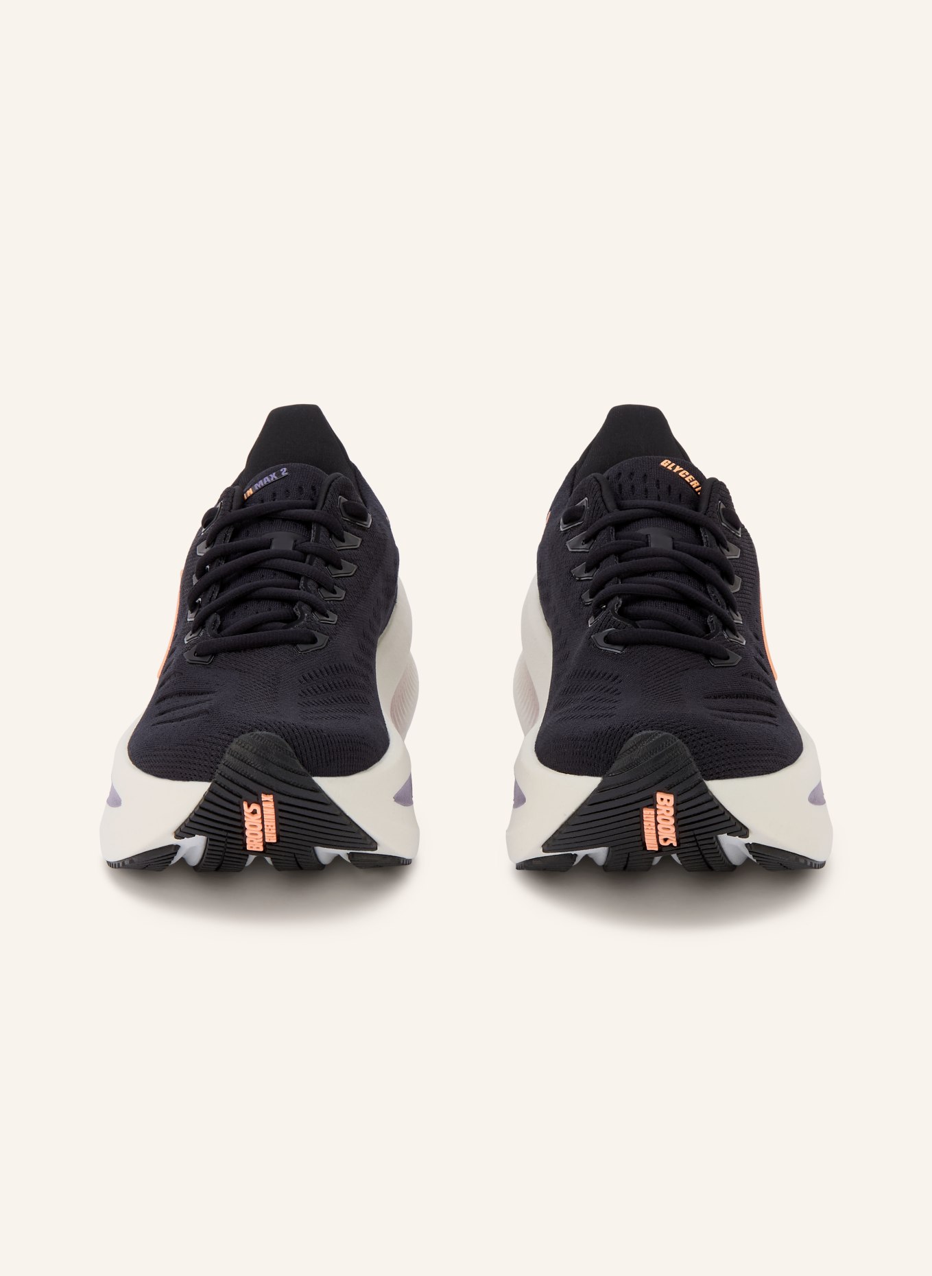 BROOKS Laufschuhe GLYCERIN MAX 2: SCHWARZ / LACHS