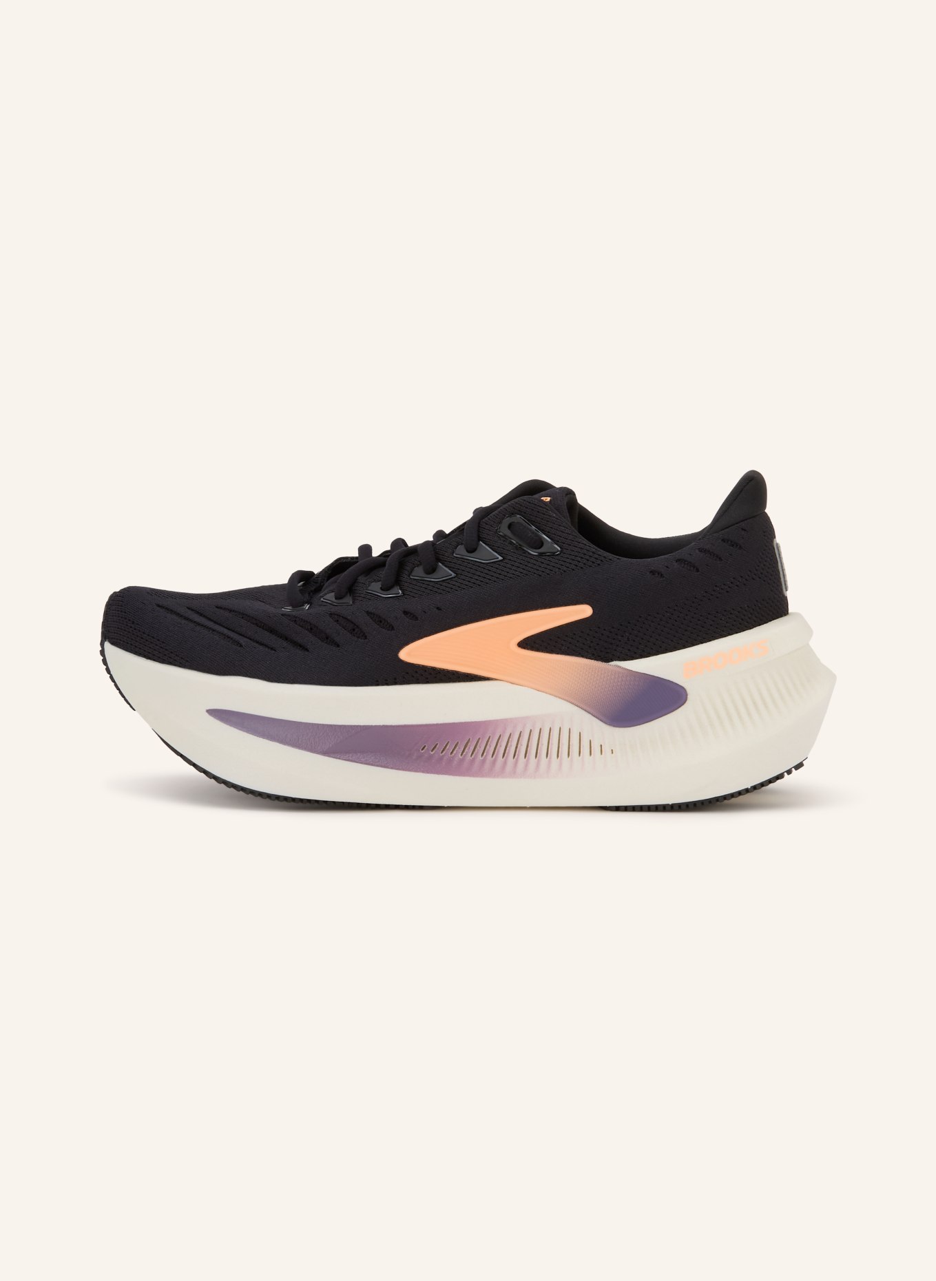 BROOKS Laufschuhe GLYCERIN MAX 2: SCHWARZ / LACHS
