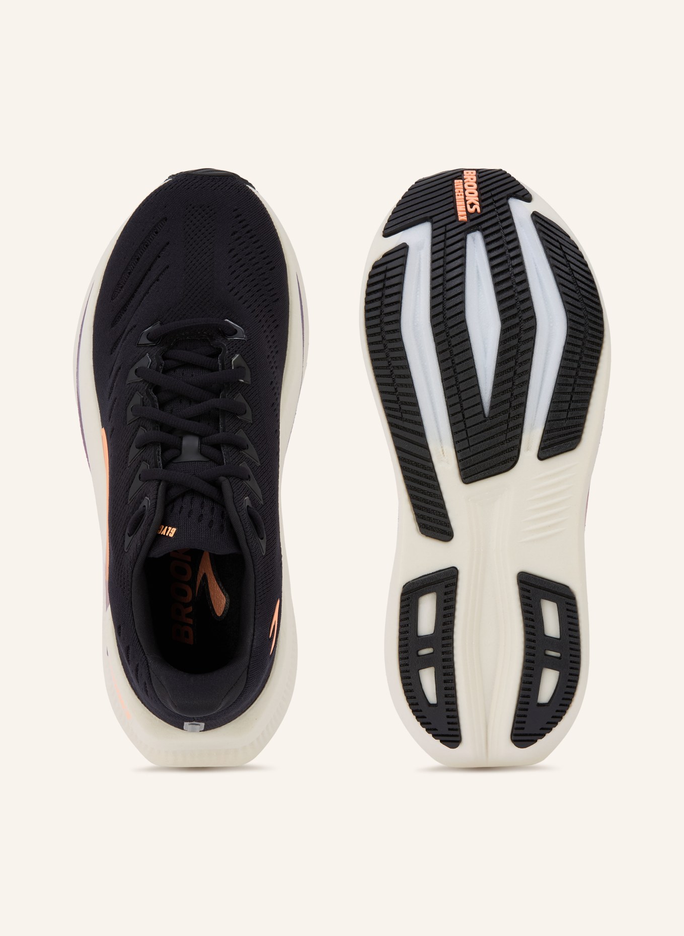 BROOKS Laufschuhe GLYCERIN MAX 2: SCHWARZ / LACHS