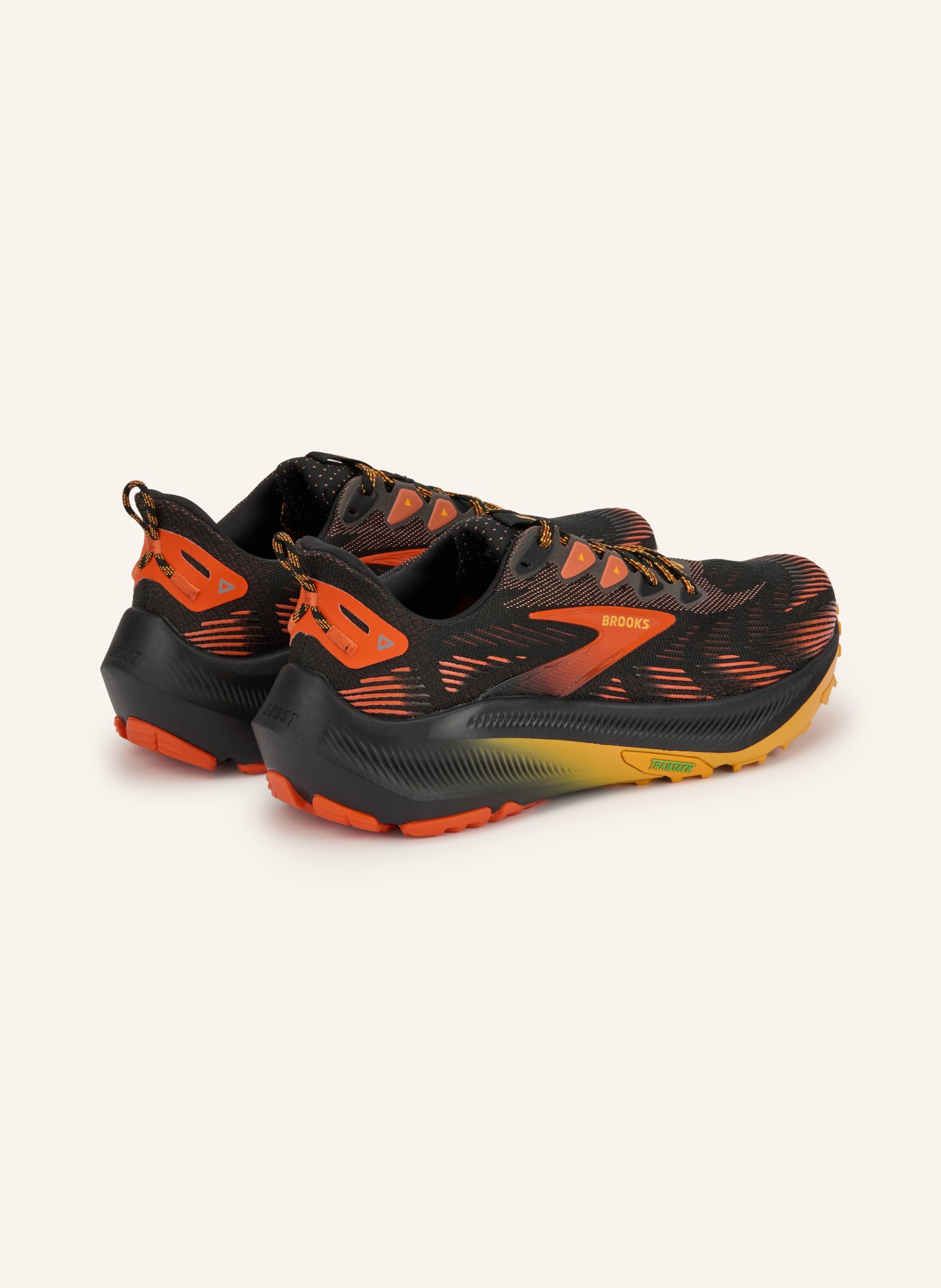 BROOKS Trailrunningschuhe GHOST TRAIL: SCHWARZ / NEONORANGE