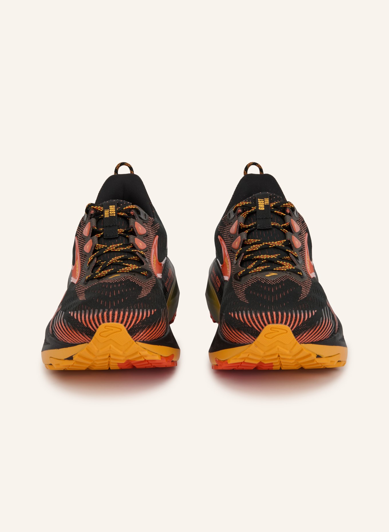 BROOKS Trailrunningschuhe GHOST TRAIL: SCHWARZ / NEONORANGE