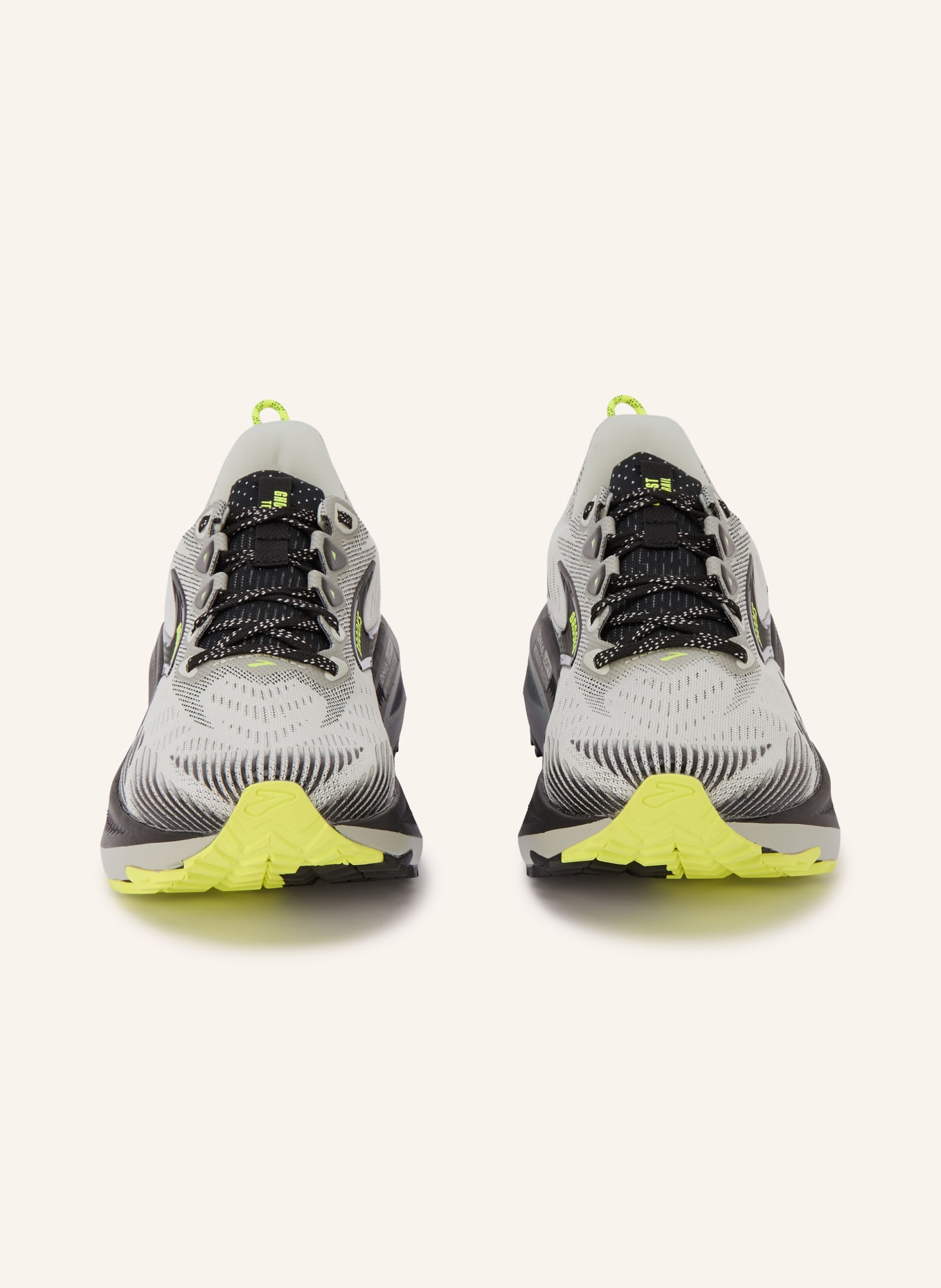 BROOKS Trailrunningschuhe GHOST TRAIL: HELLGRAU / NEONGRÜN / SCHWARZ