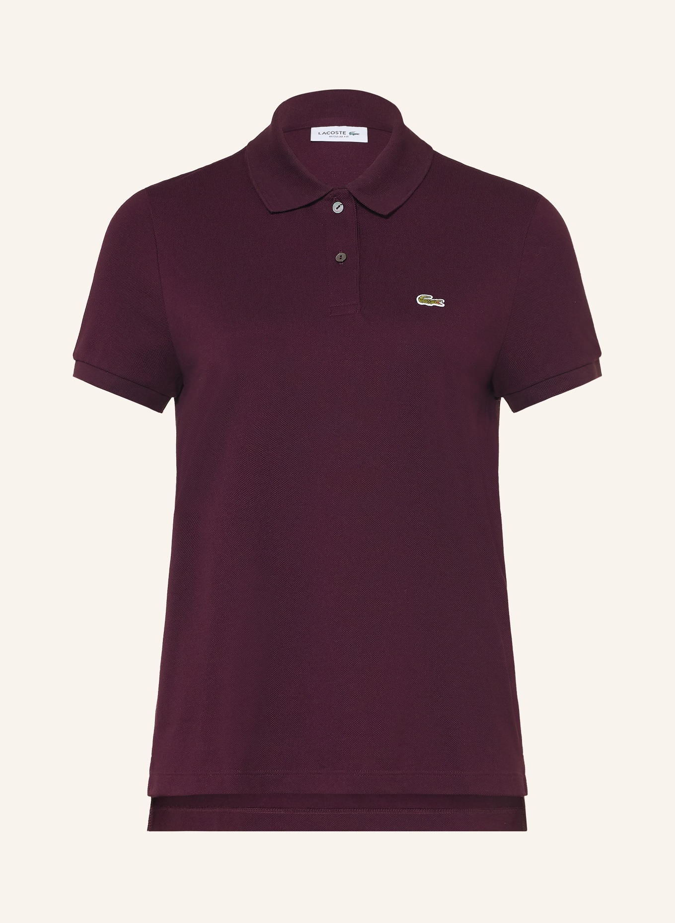 LACOSTE Piqué poloshirt: DONKERROOD