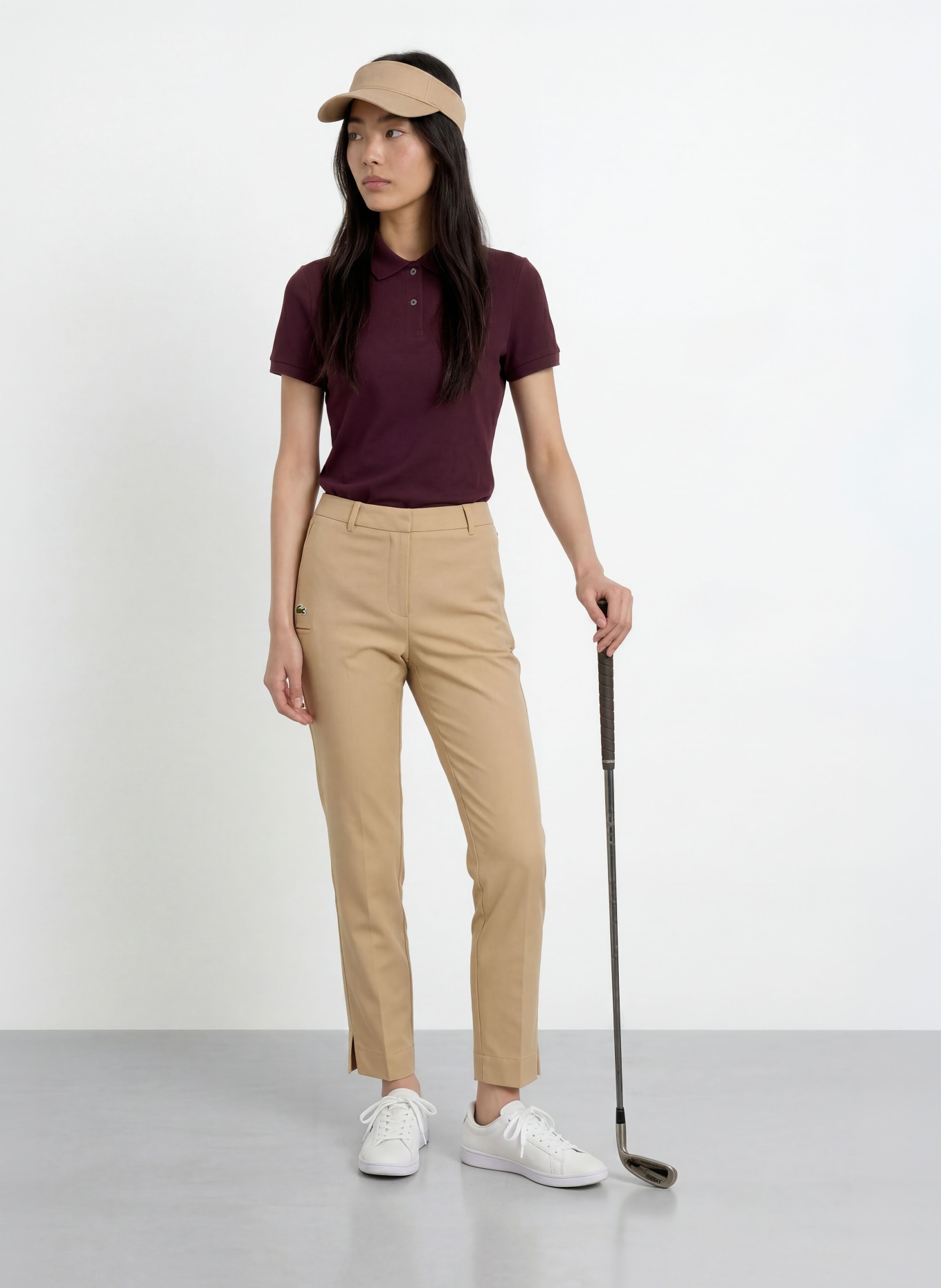 LACOSTE Piqué poloshirt: DONKERROOD