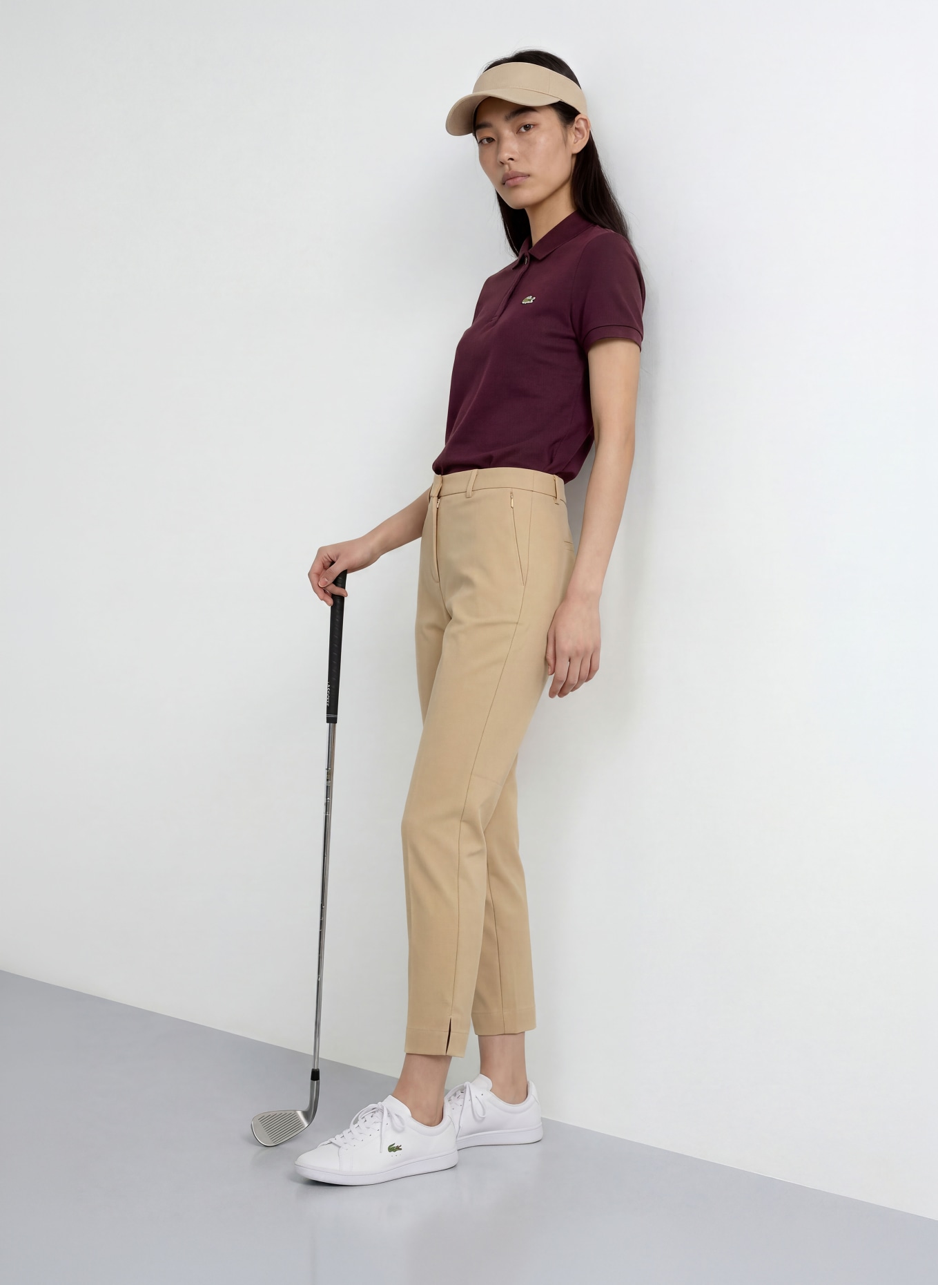 LACOSTE Piqué poloshirt: DONKERROOD