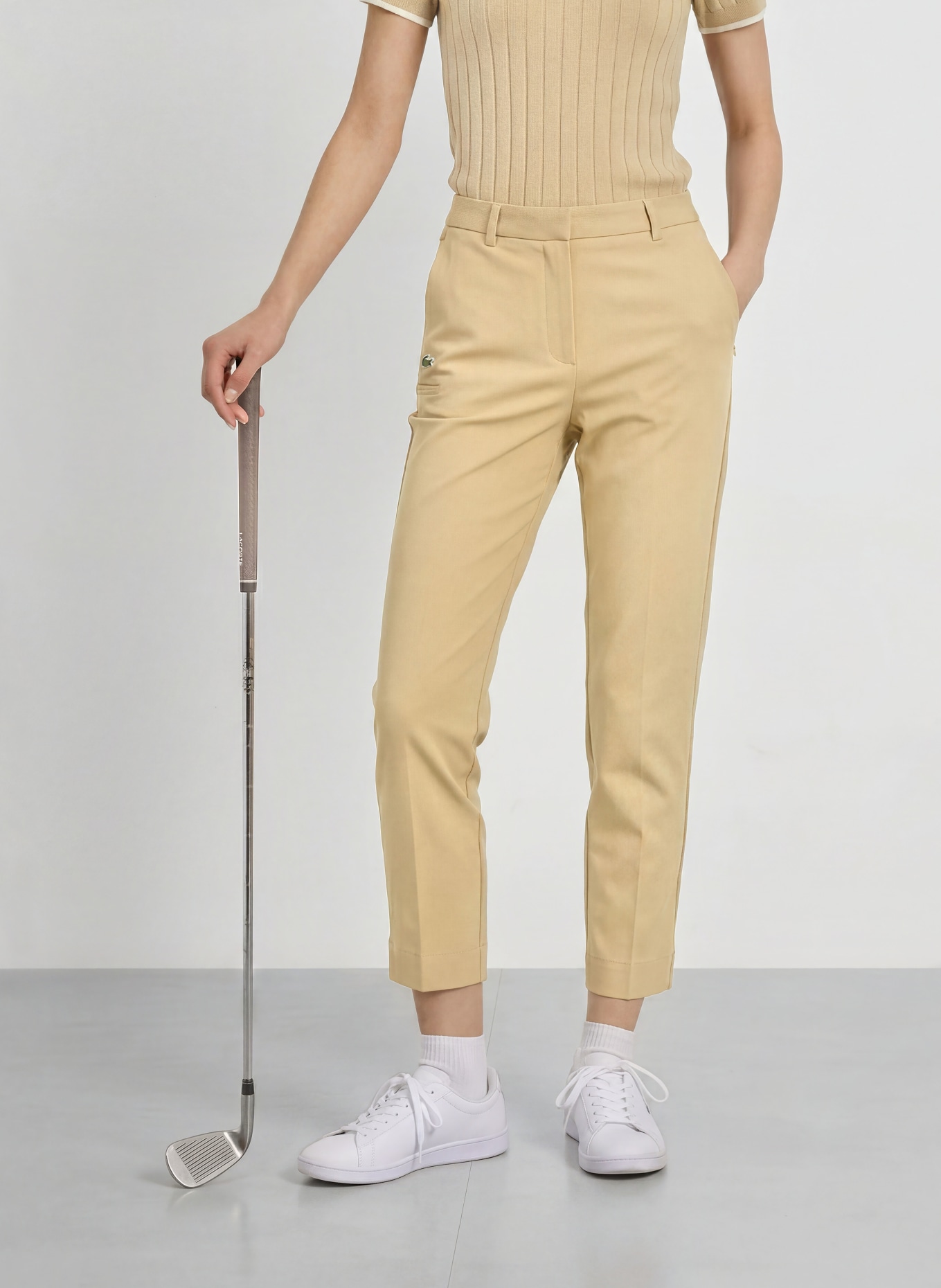 LACOSTE 7/8 golfbroek: CAMEL