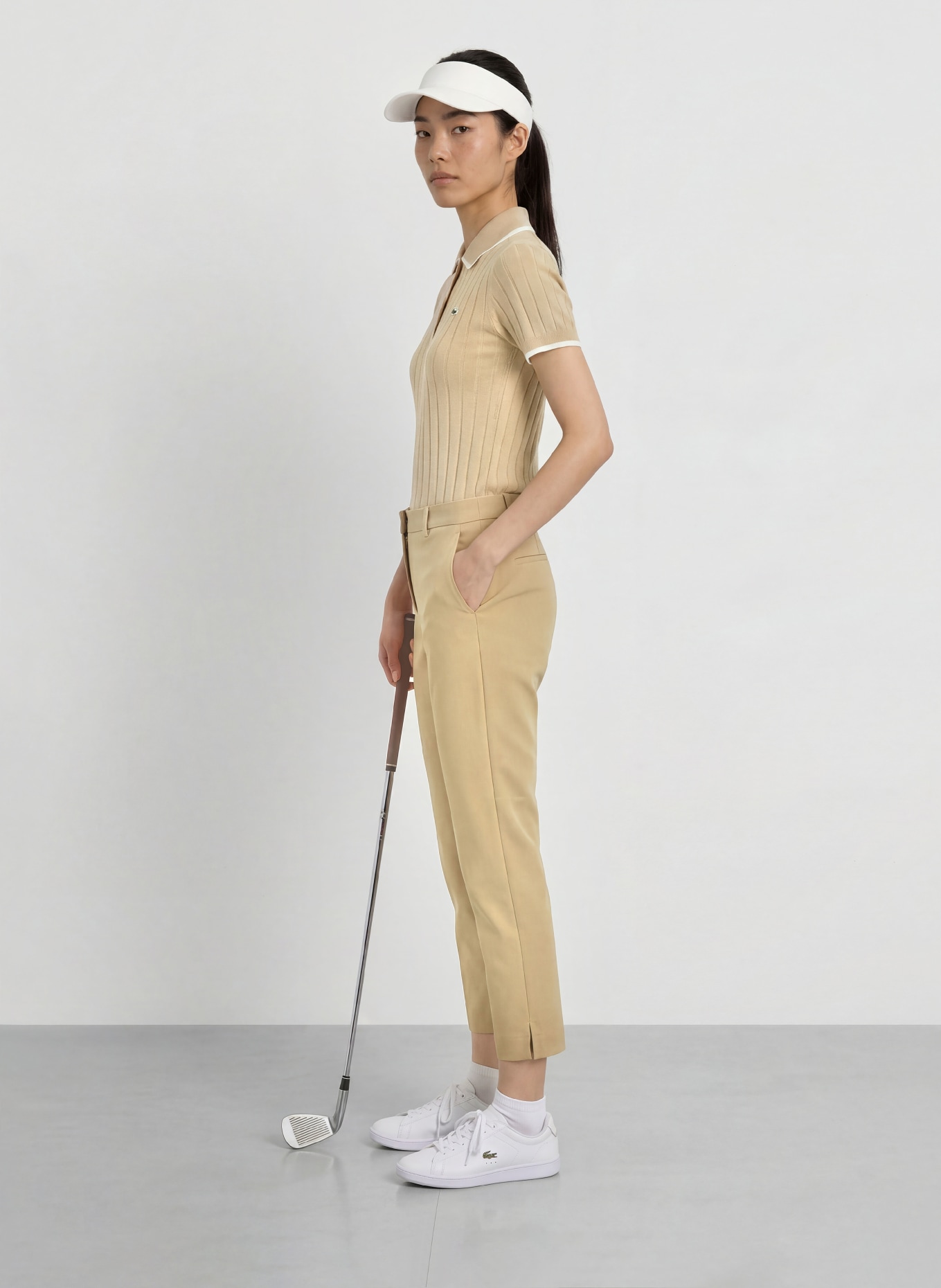LACOSTE 7/8 golfbroek: CAMEL