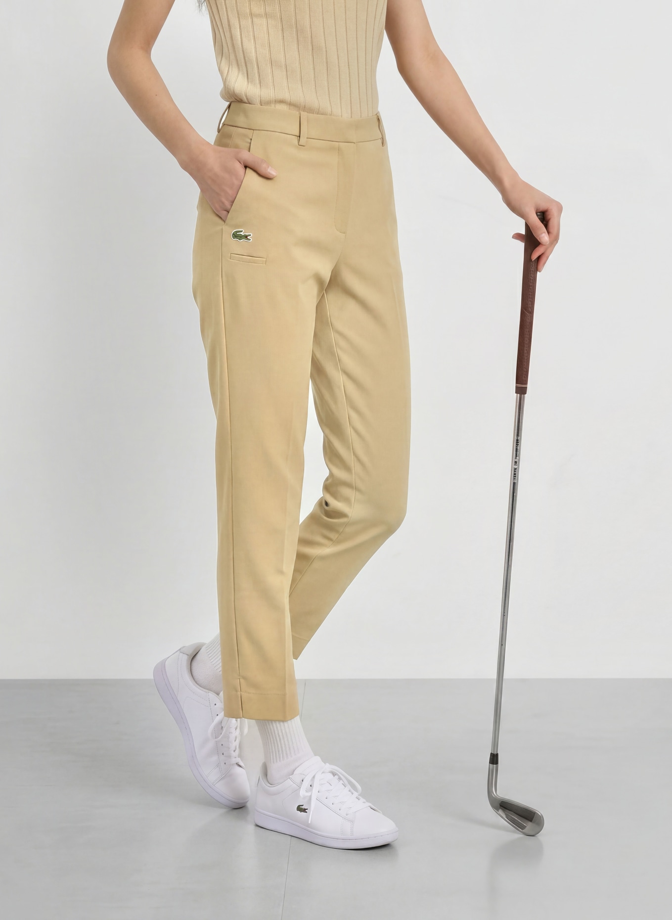 LACOSTE 7/8 golfbroek: CAMEL