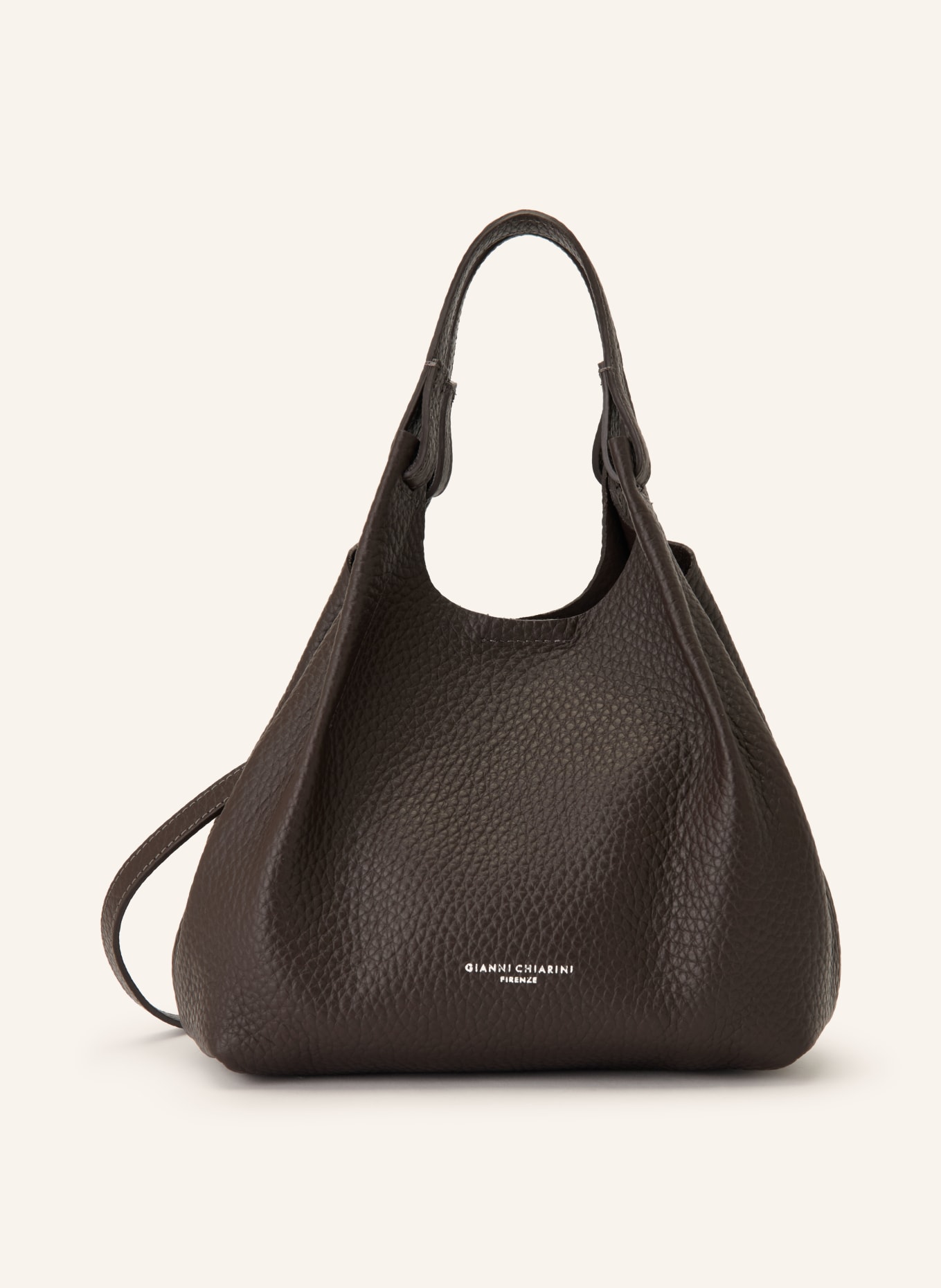 GIANNI CHIARINI DUA MEDIUM shoulder bag with pouch: DARK BROWN