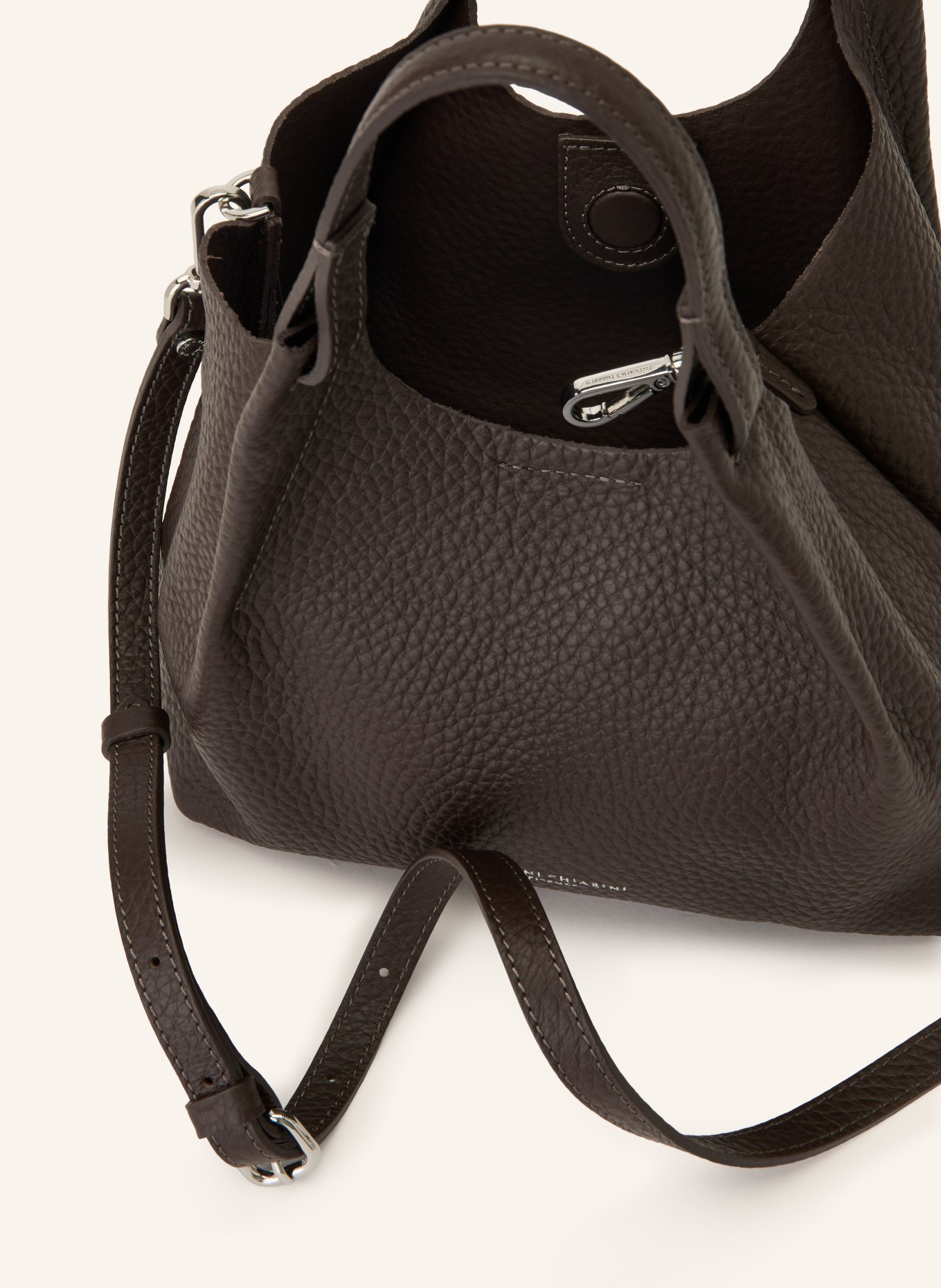 GIANNI CHIARINI DUA MEDIUM shoulder bag with pouch: DARK BROWN