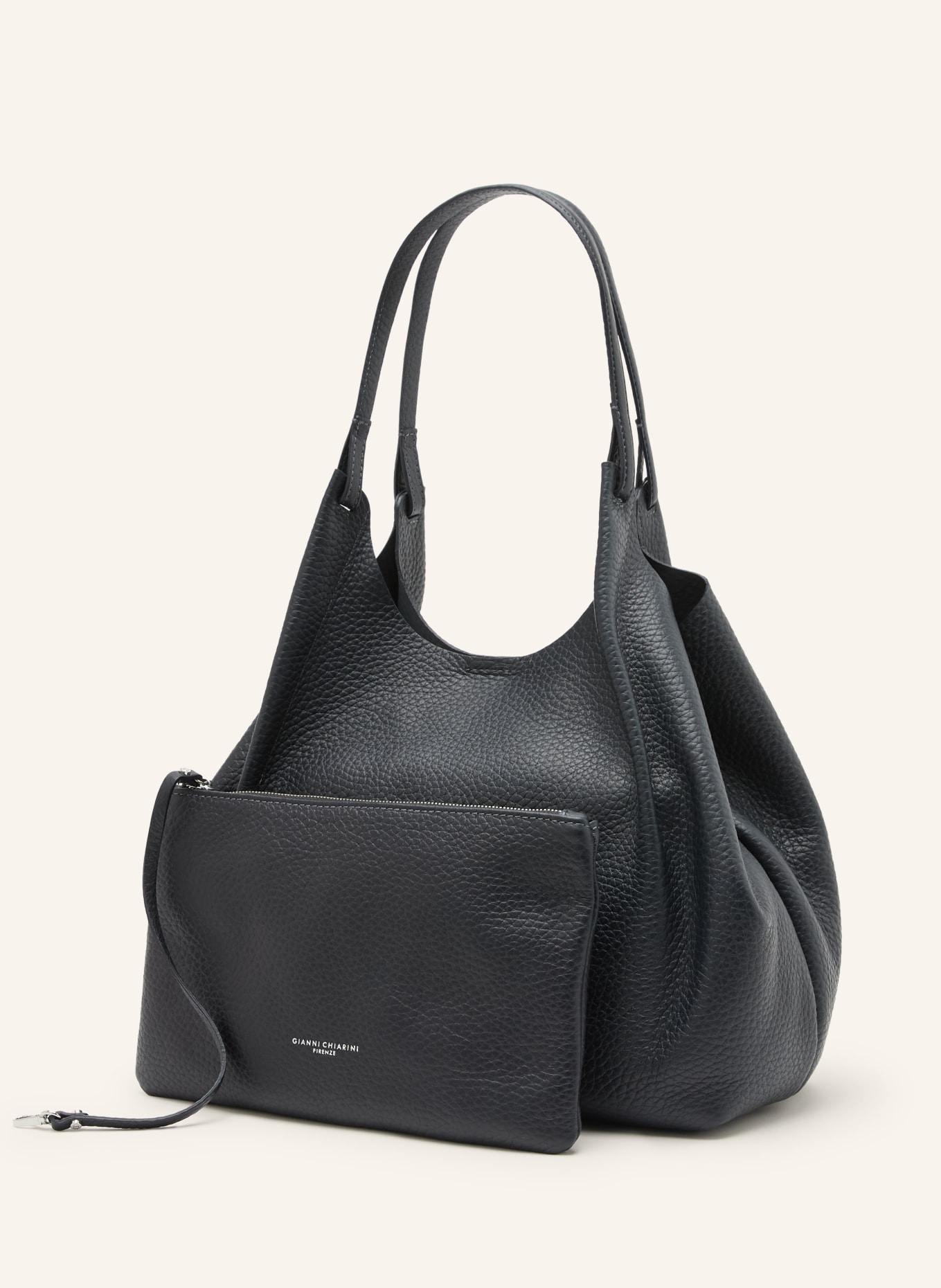 GIANNI CHIARINI Shopper DUA XL mit Pouch: SCHWARZ