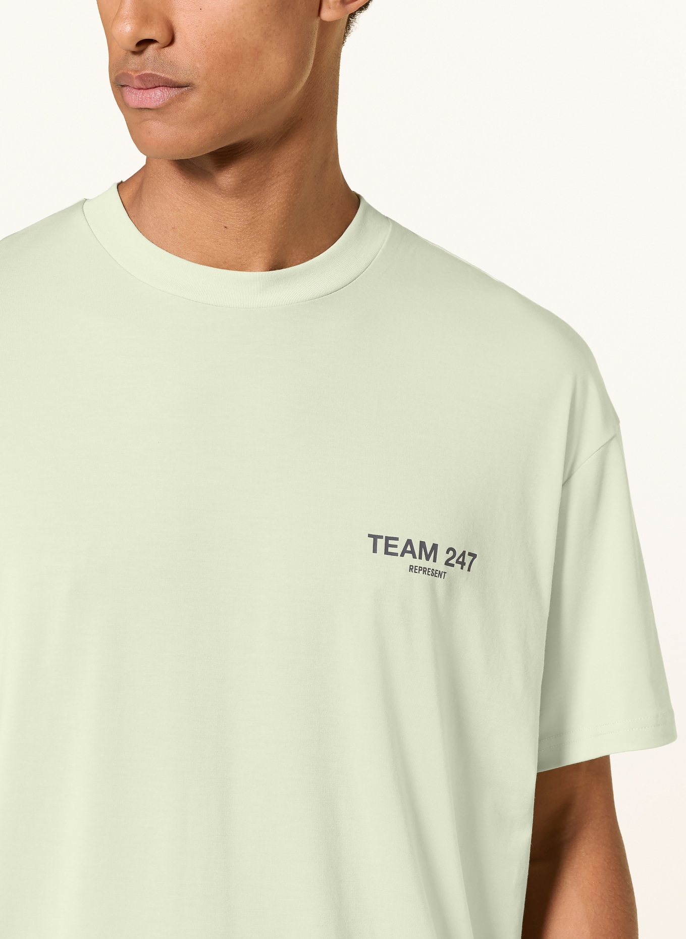 247 REPRESENT TEAM 247 T-shirt: LIGHT GREEN