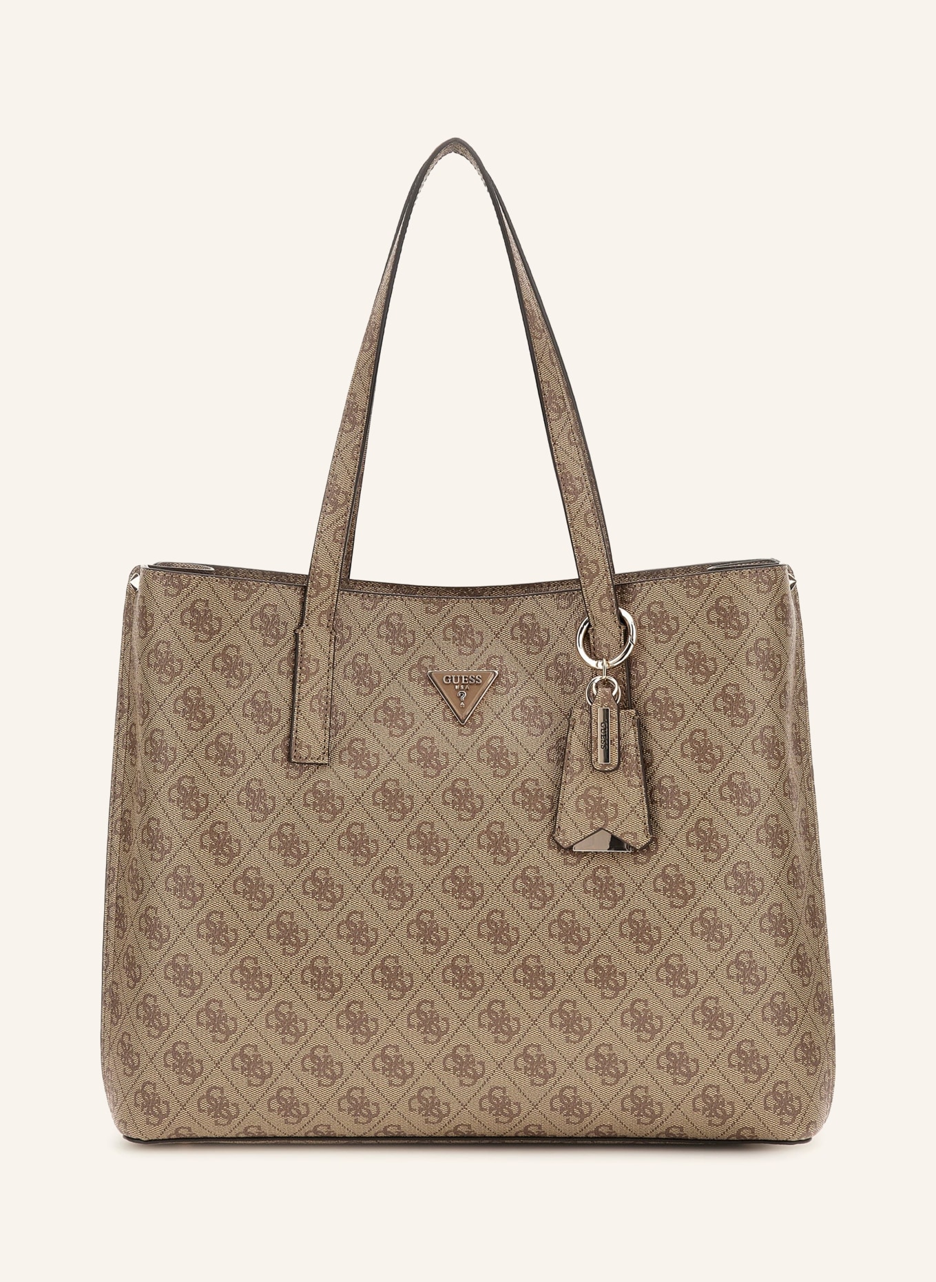GUESS Shopper MERIDIAN met studs: BEIGE