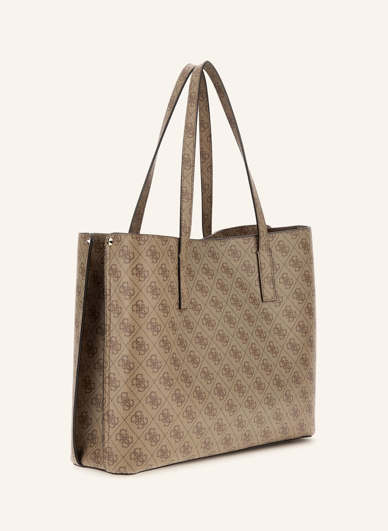 GUESS Shopper MERIDIAN met studs: BEIGE